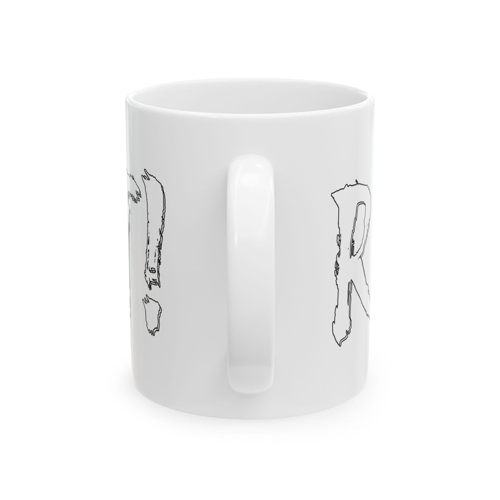 RESIST WHITE CERAMIC MUG/WHITE