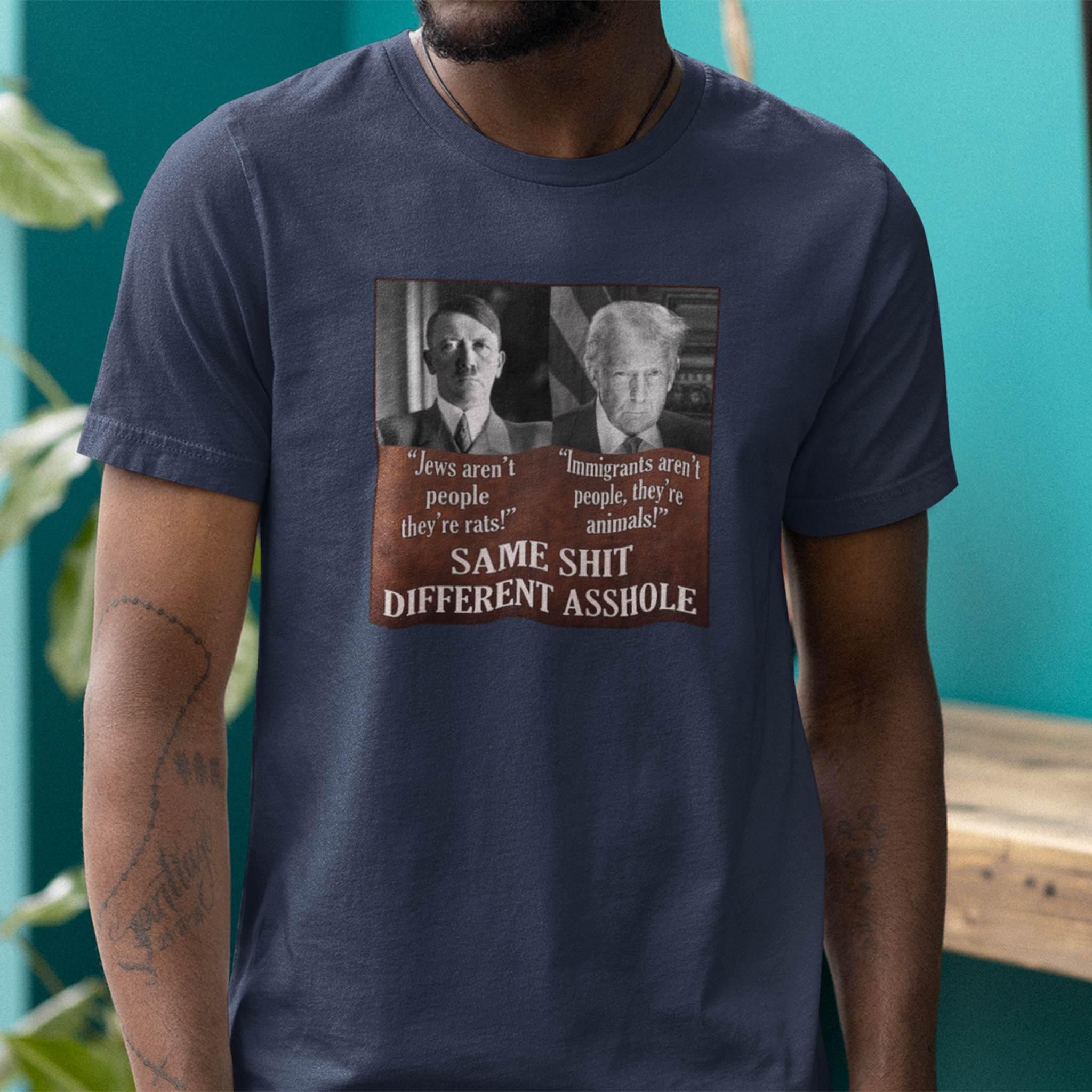 SAME SHIT T-SHIRT/NAVY