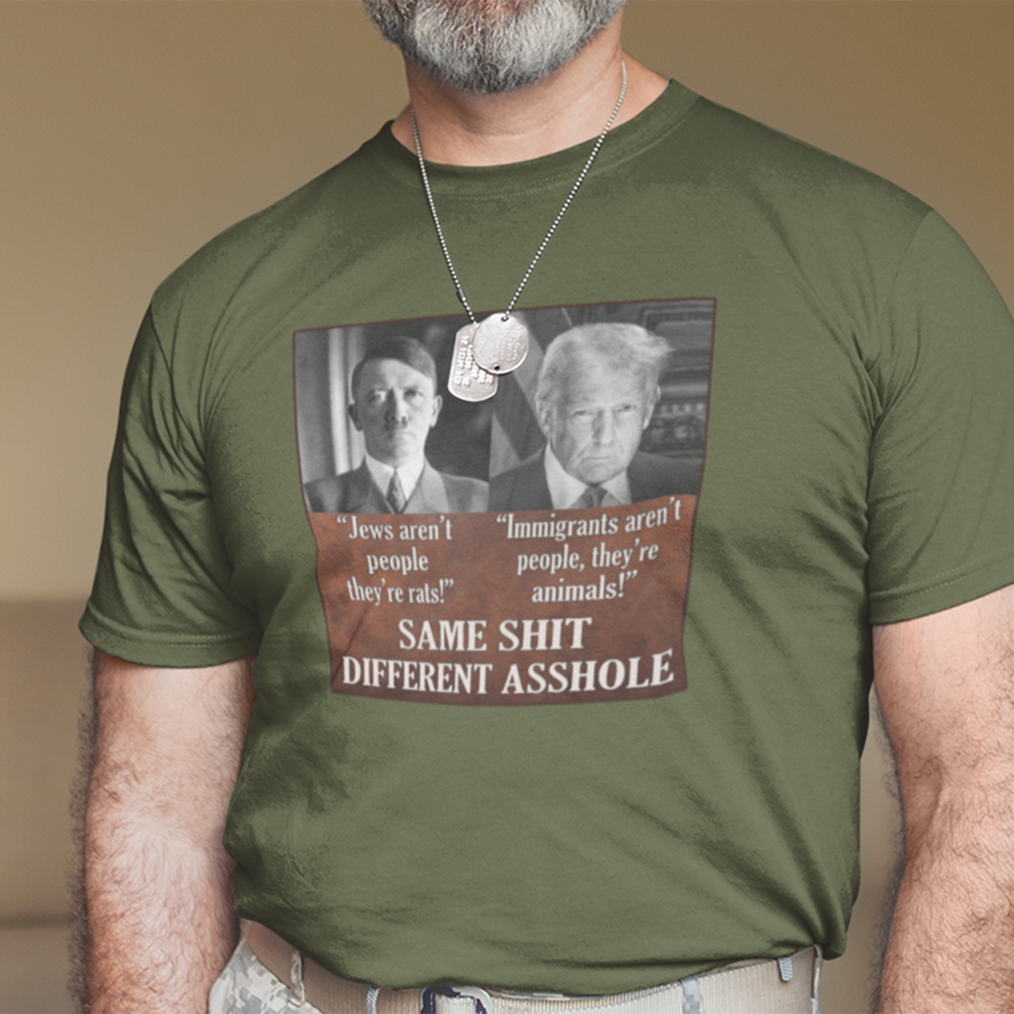 SAME SHIT T-SHIRT/OLIVE