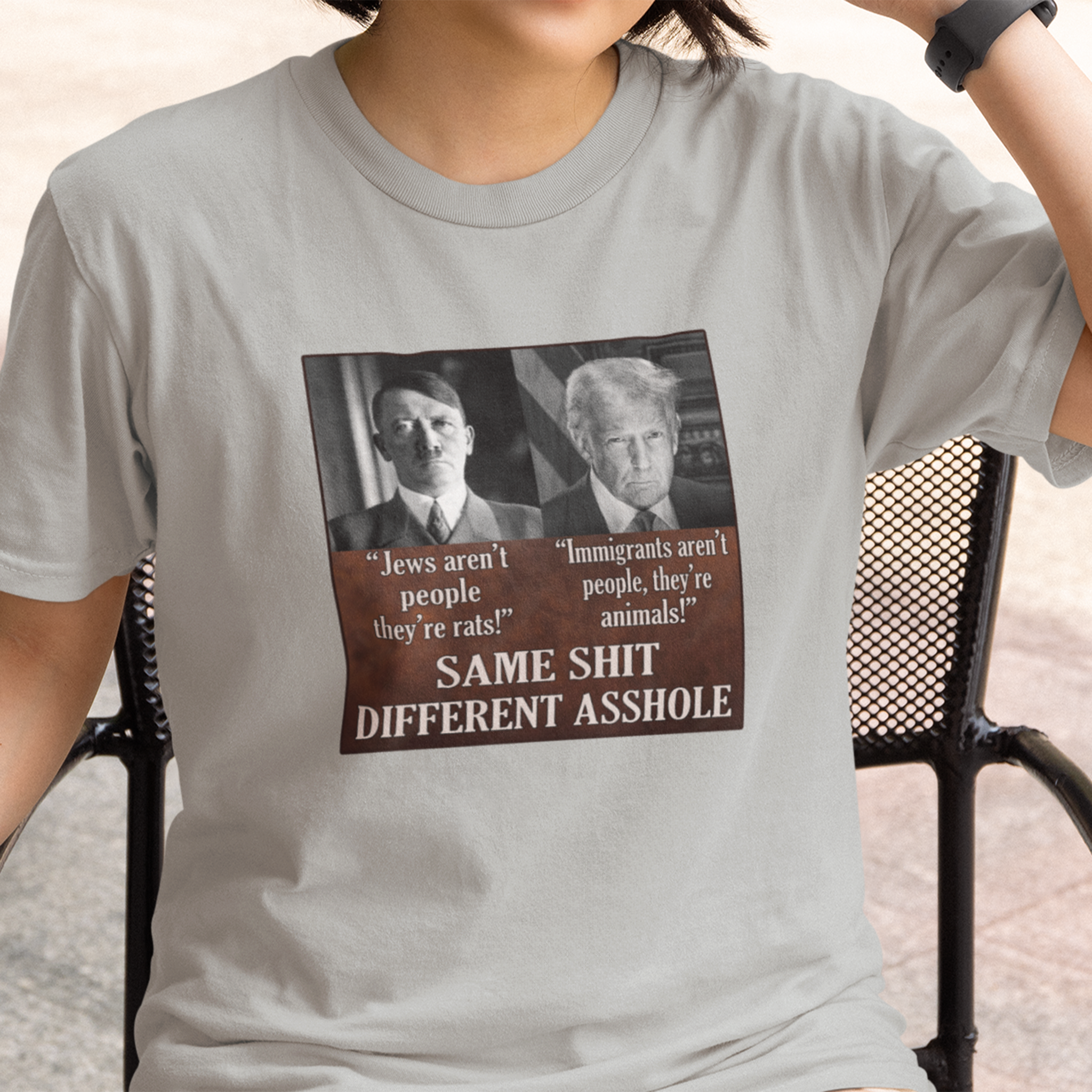 SAME SHIT T-SHIRT/SILVER