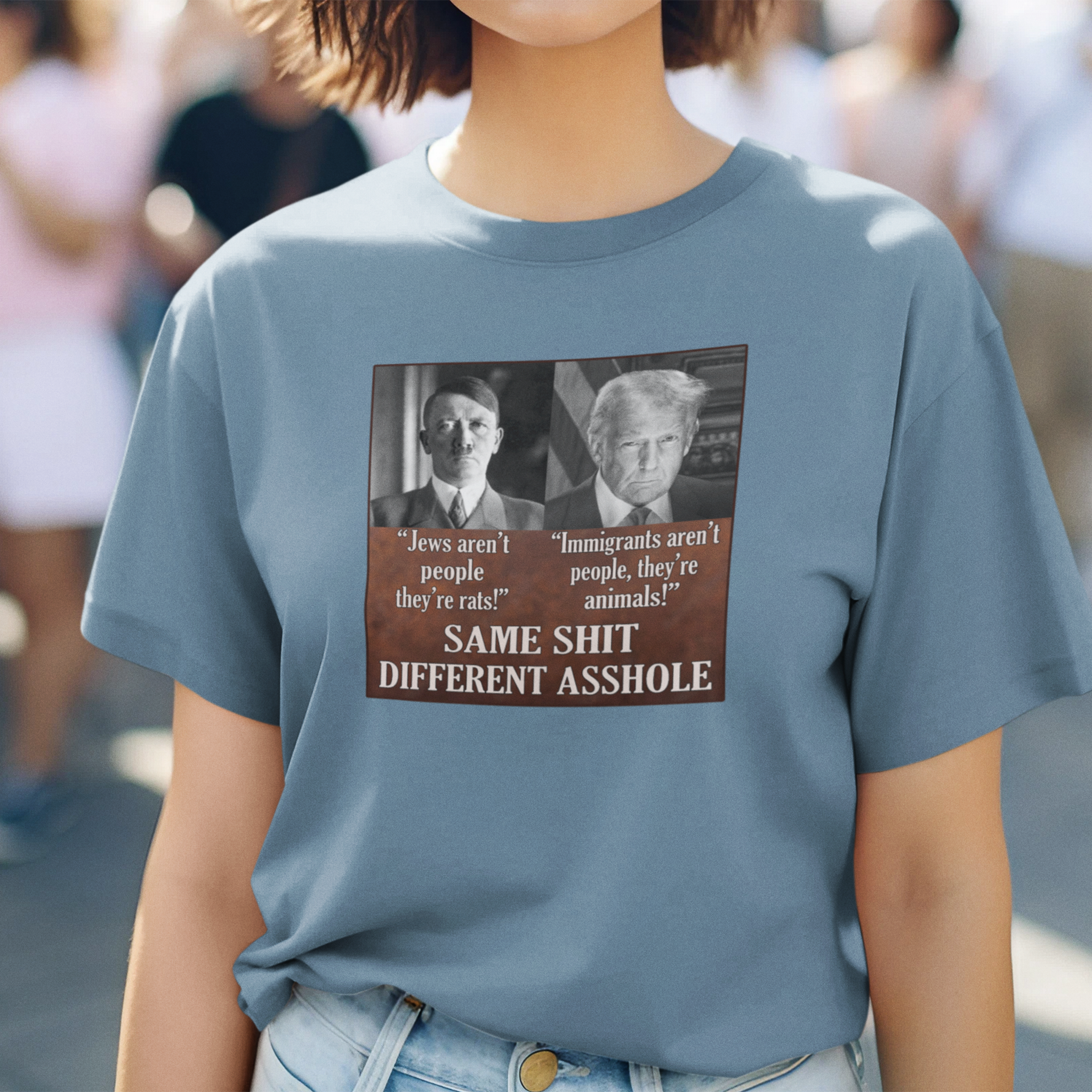 SAME SHIT T-SHIRT/STEEL BLUE