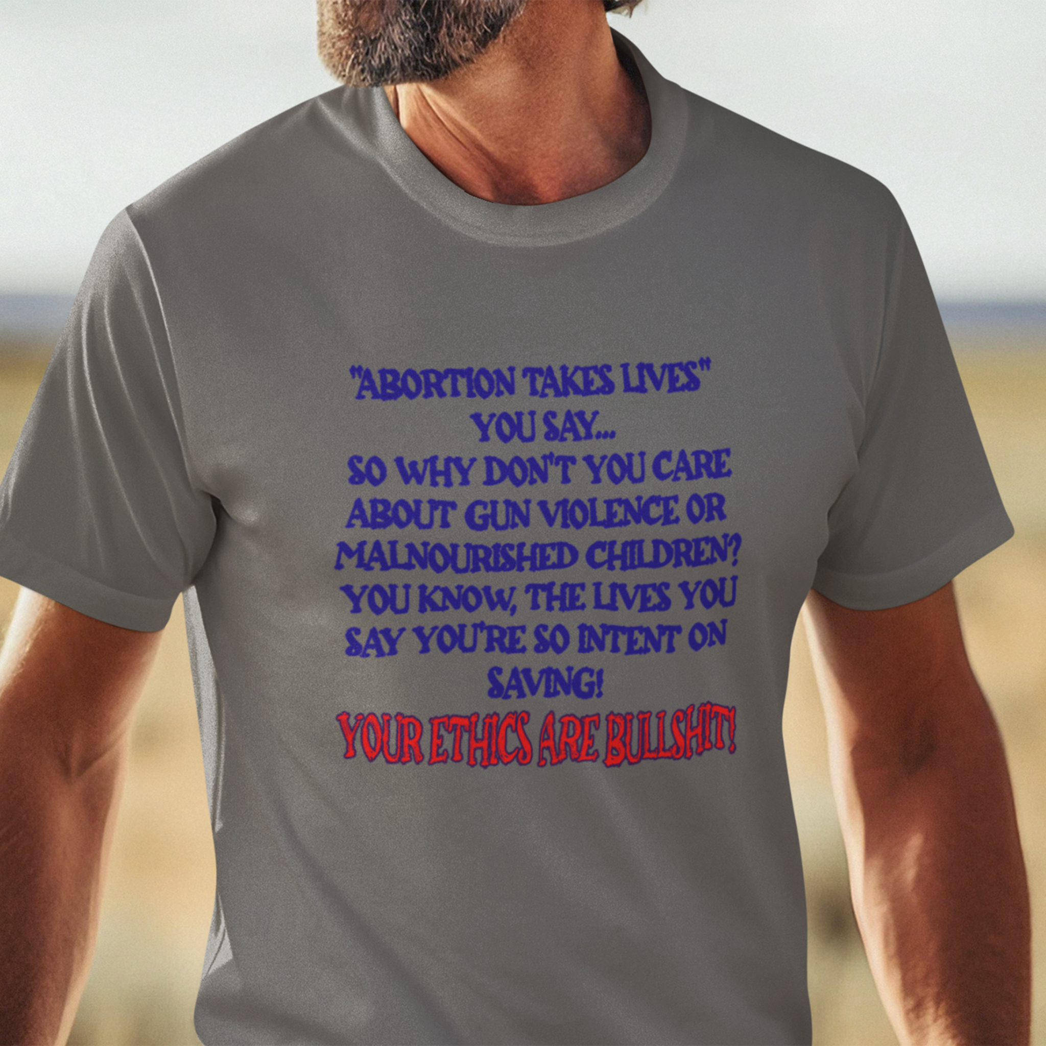 SAVING LIVES T-SHIRT/ASPHALT