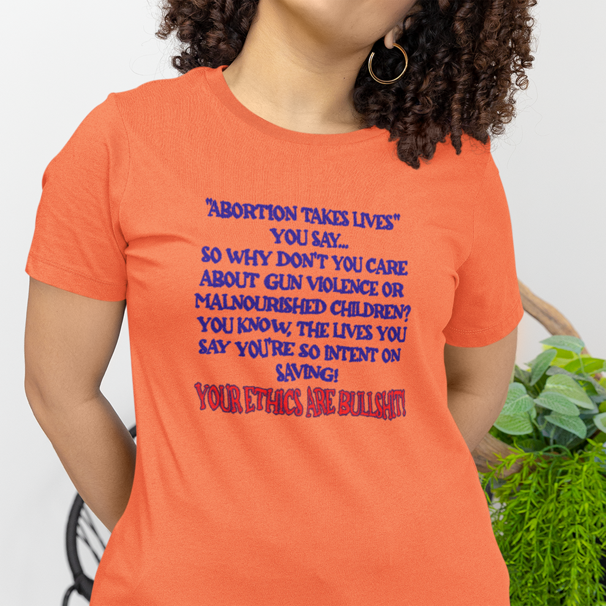 SAVING LIVES T-SHIRT/ORANGE