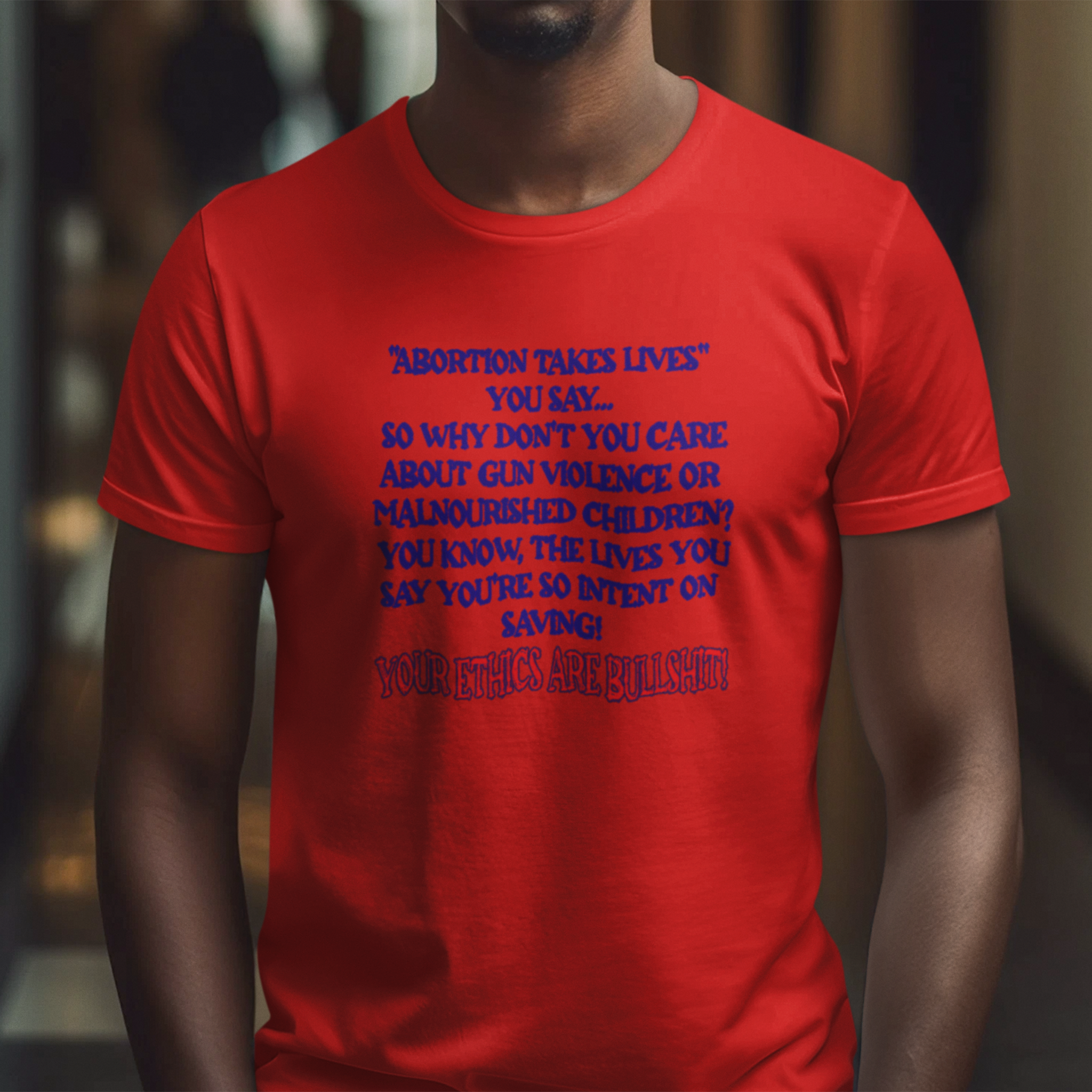 SAVING LIVES T-SHIRT/RED