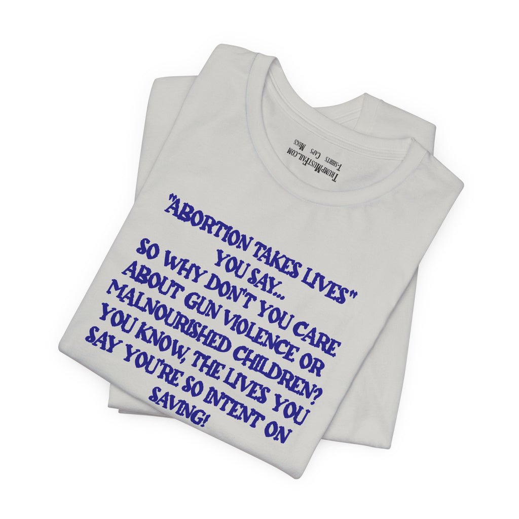 SAVING LIVES T-SHIRT/SILVER
