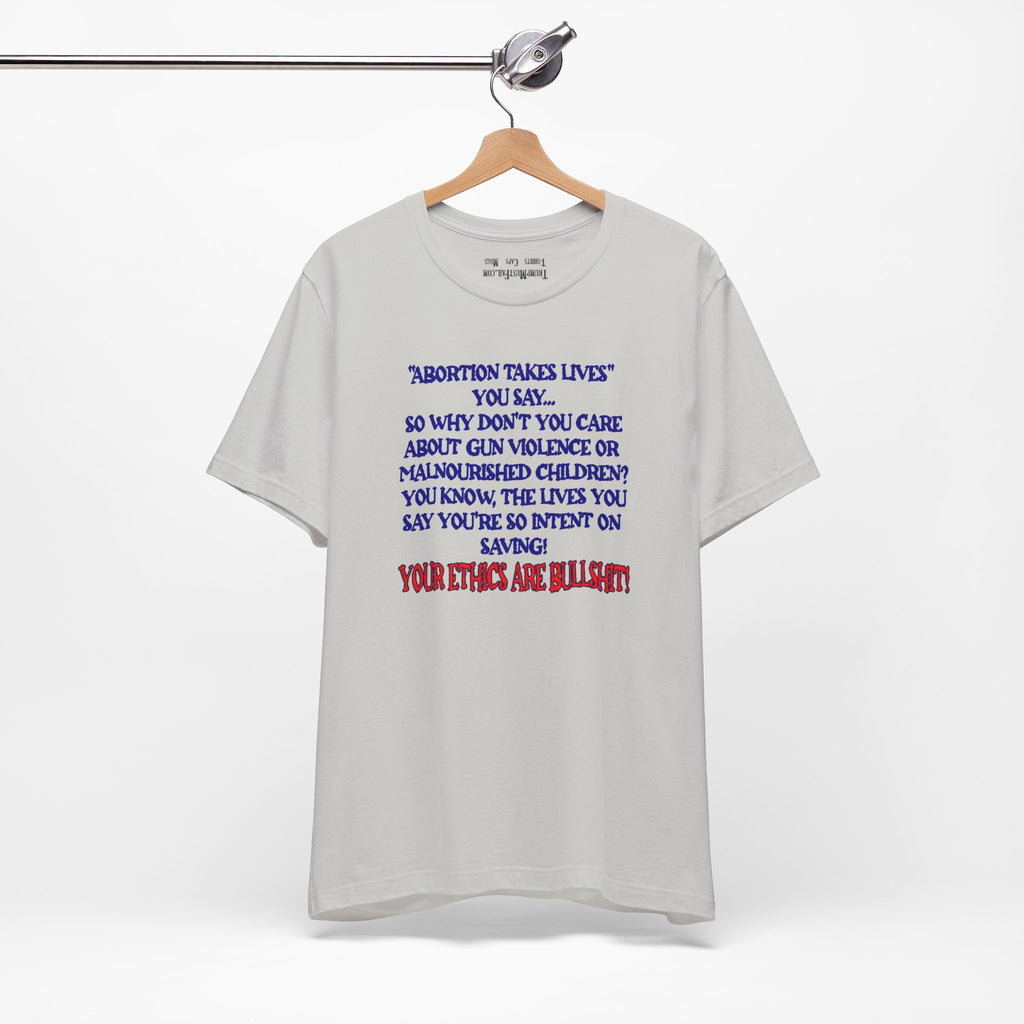 SAVING LIVES T-SHIRT/SILVER