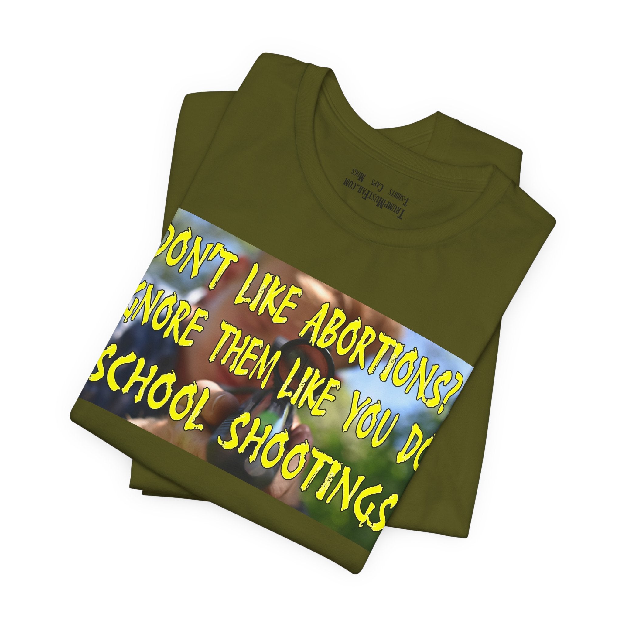 SCHOOL SHOOTINGS T-SHIRT/OLIVE
