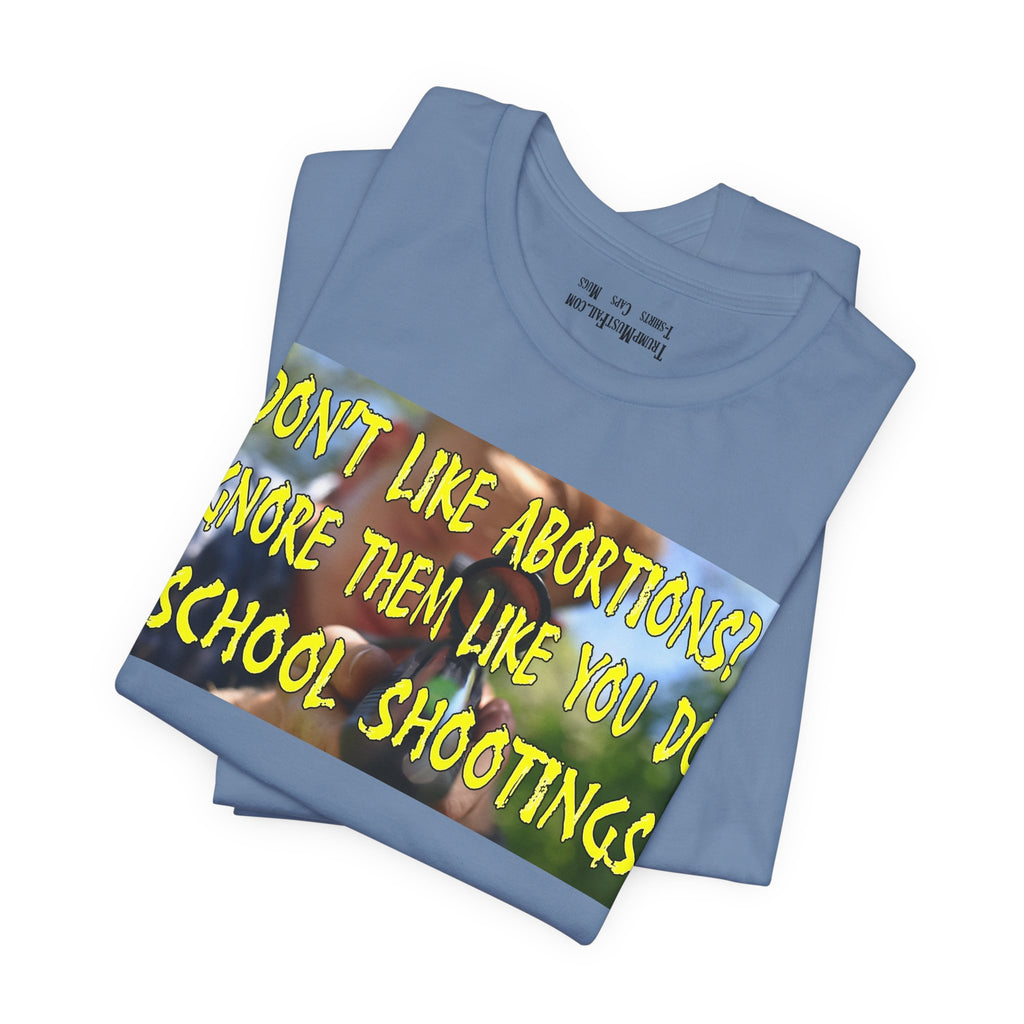 SCHOOL SHOOTINGS T-SHIRT/STEEL BLUE