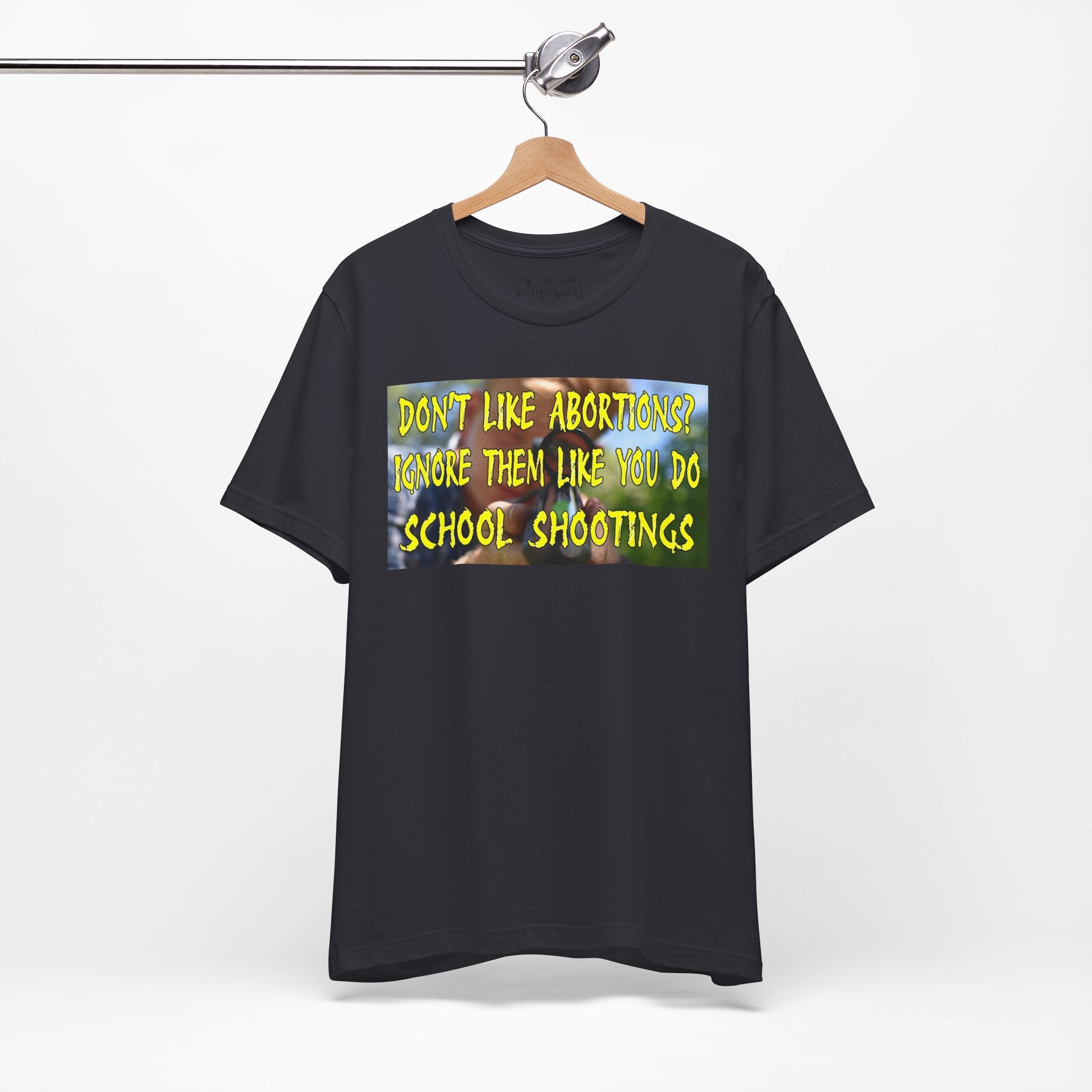 SCHOOL SHOOTINGS T-SHIRT/DARK GREY