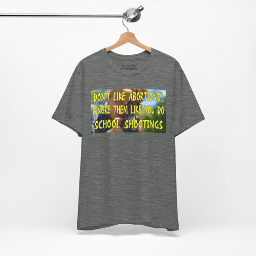 SCHOOL SHOOTINGS T-SHIRT/DEEP HEATHER