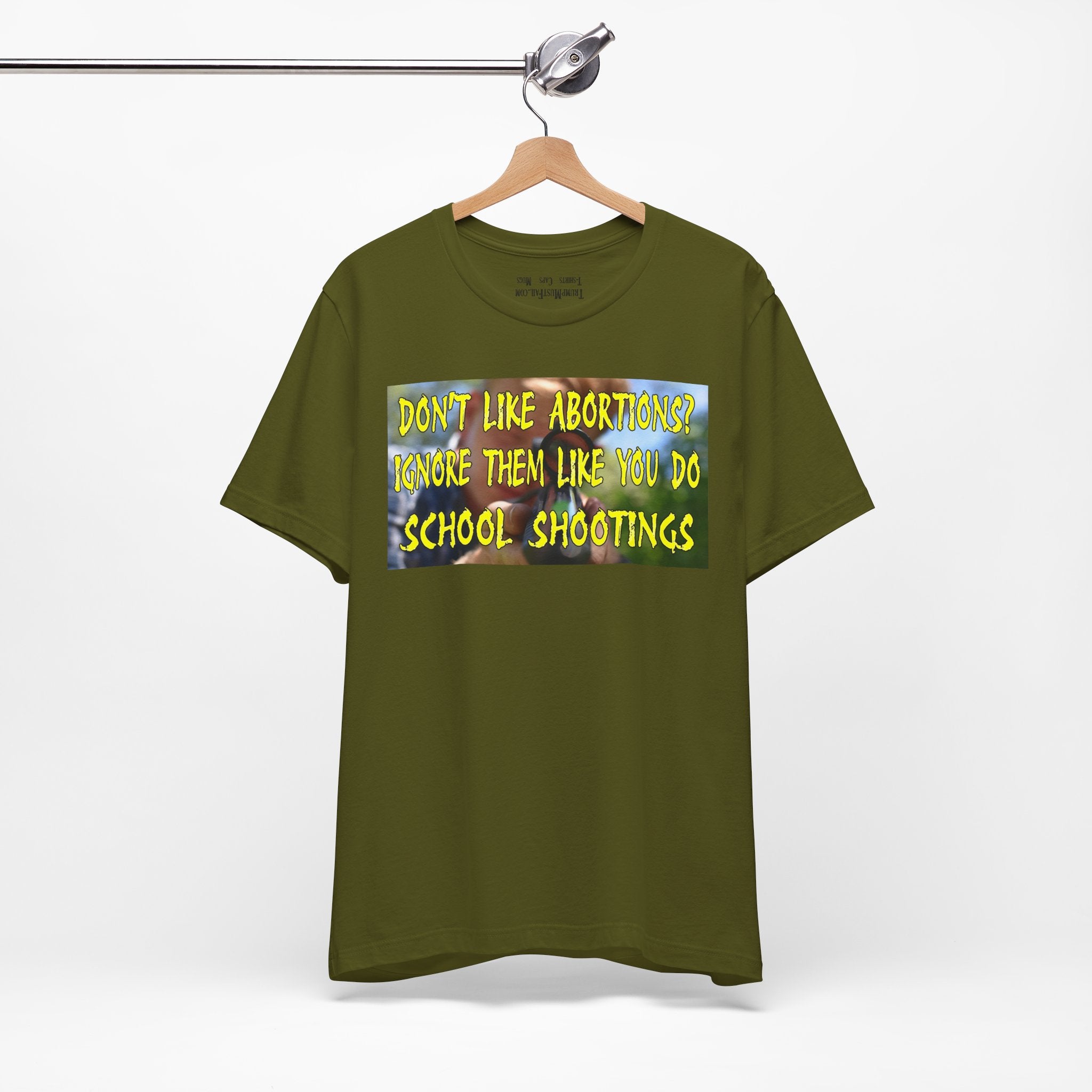 SCHOOL SHOOTINGS T-SHIRT/OLIVE