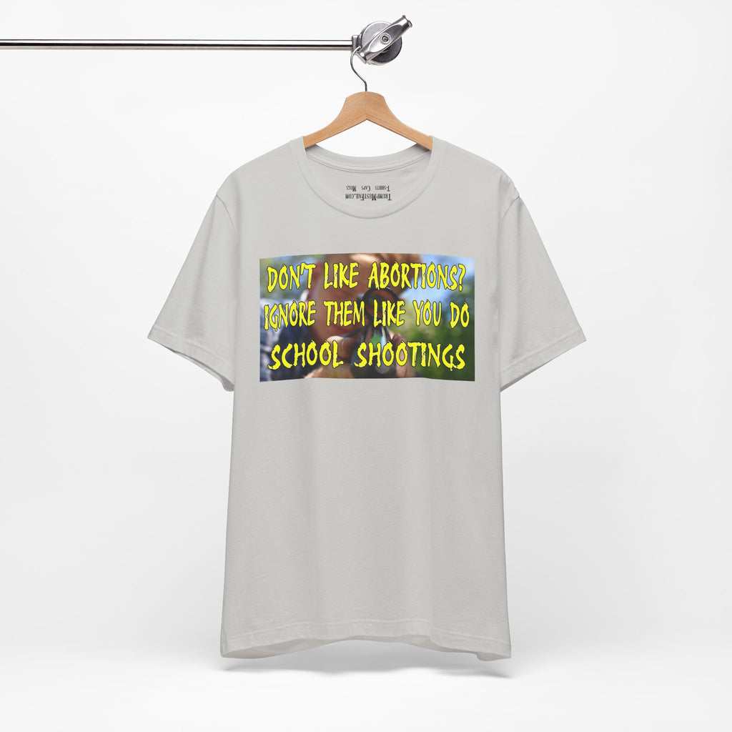 SCHOOL SHOOTINGS T-SHIRT/SILVER