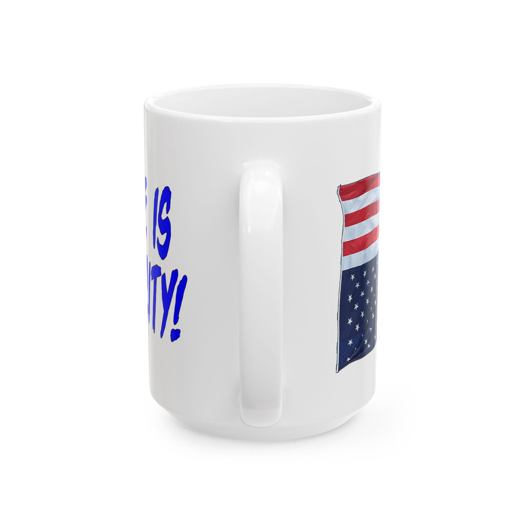 SIGNAL OF DISTRESS CERAMIC MUG/WHITE