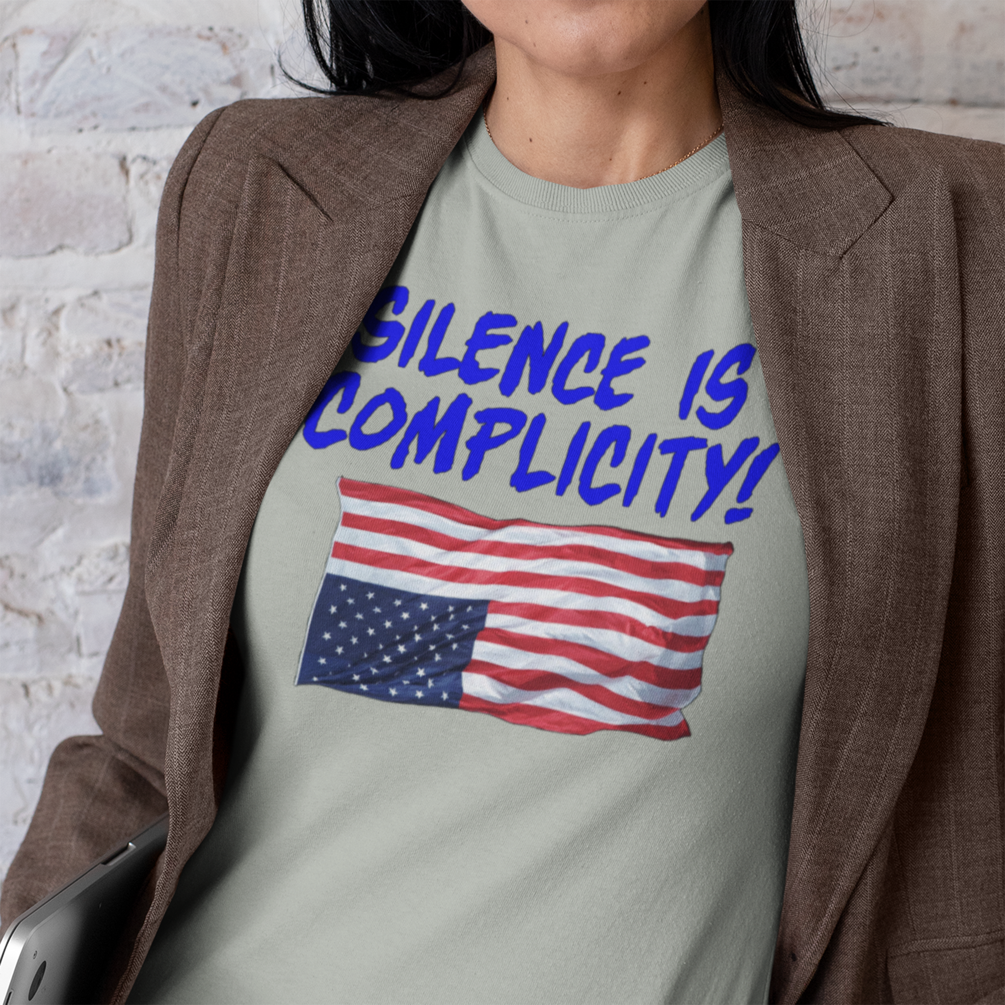 SILENCE IS COMPLICITY T-SHIRT/ATHLETIC HEATHER