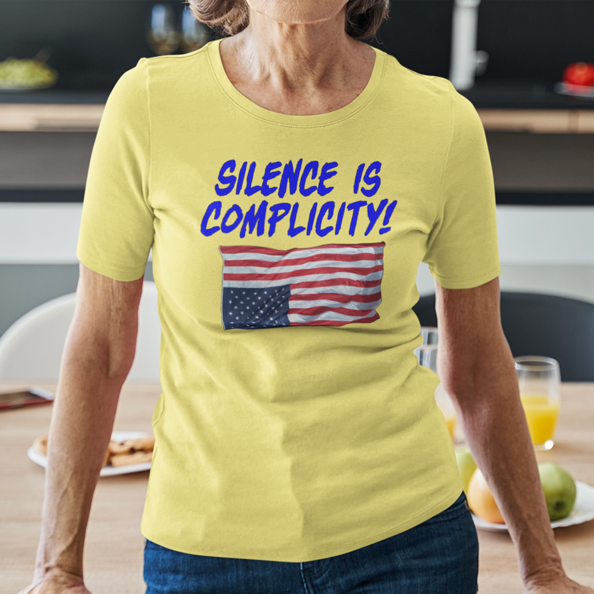 SILENCE IS COMPLICITY T-SHIRT/YELLOW