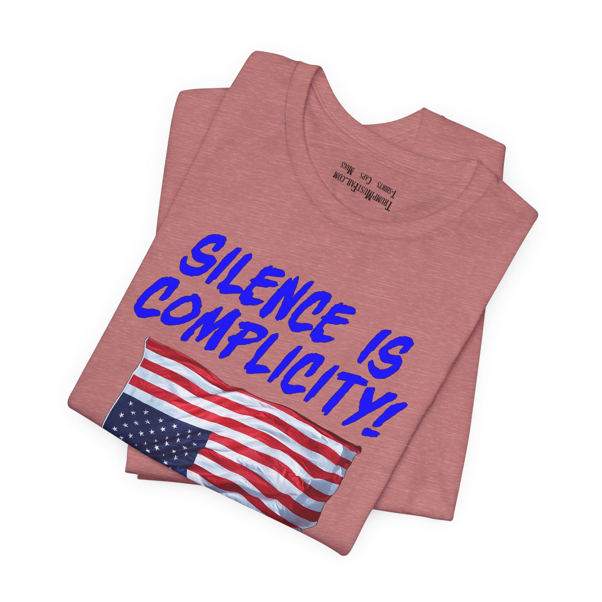 SILENCE IS COMPLICITY T-SHIRT/HEATHER CLAY