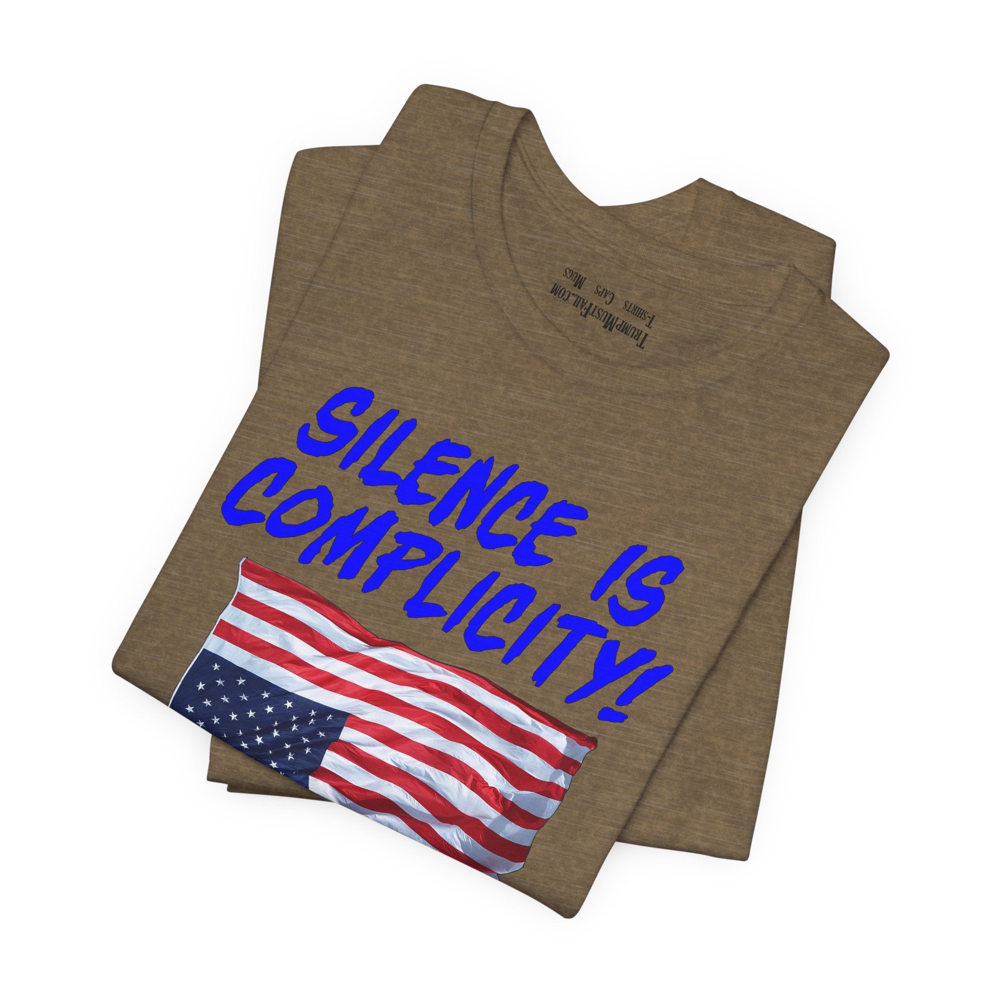 SILENCE IS COMPLICITY T-SHIRT/HEATHER OLIVE