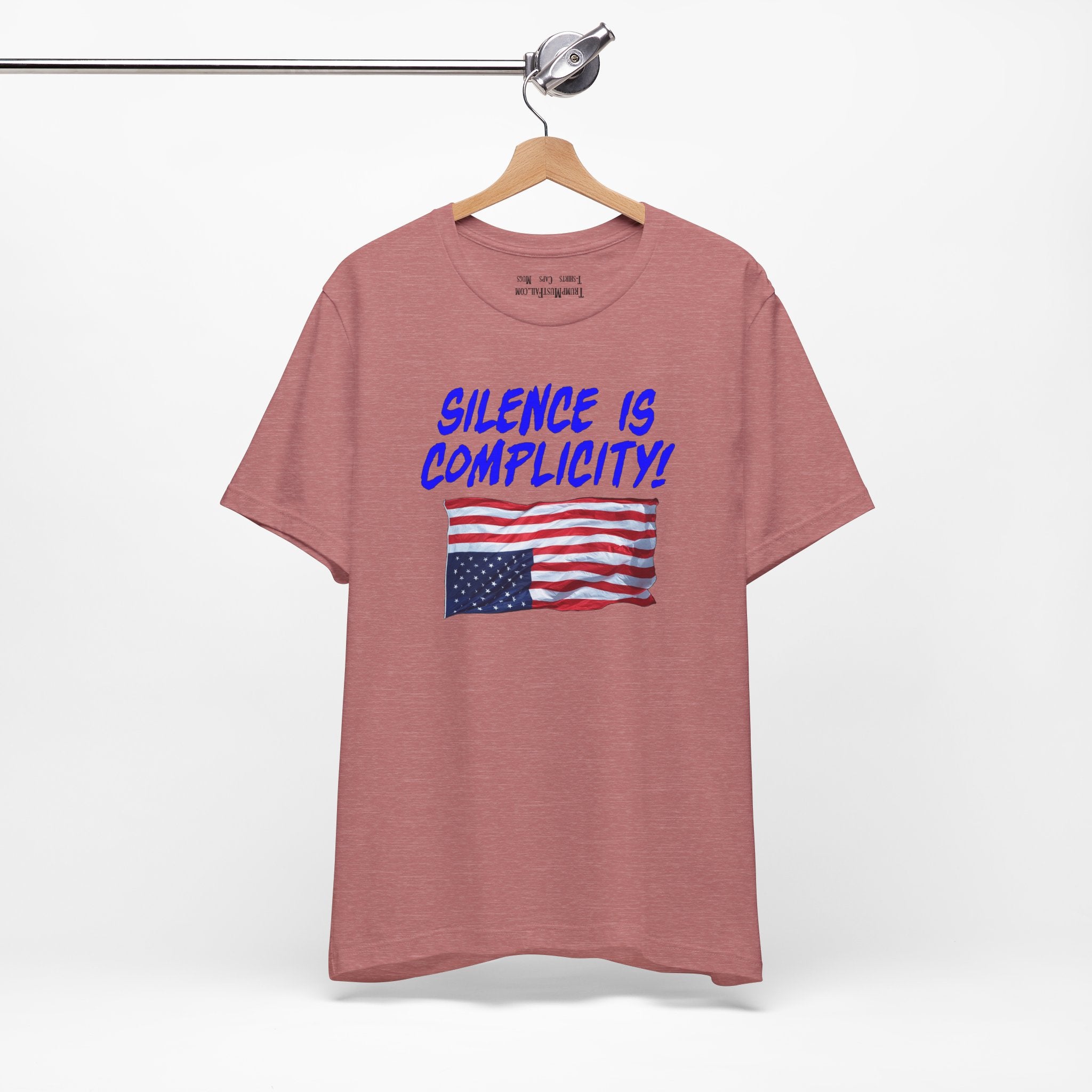 SILENCE IS COMPLICITY T-SHIRT/HEATHER CLAY
