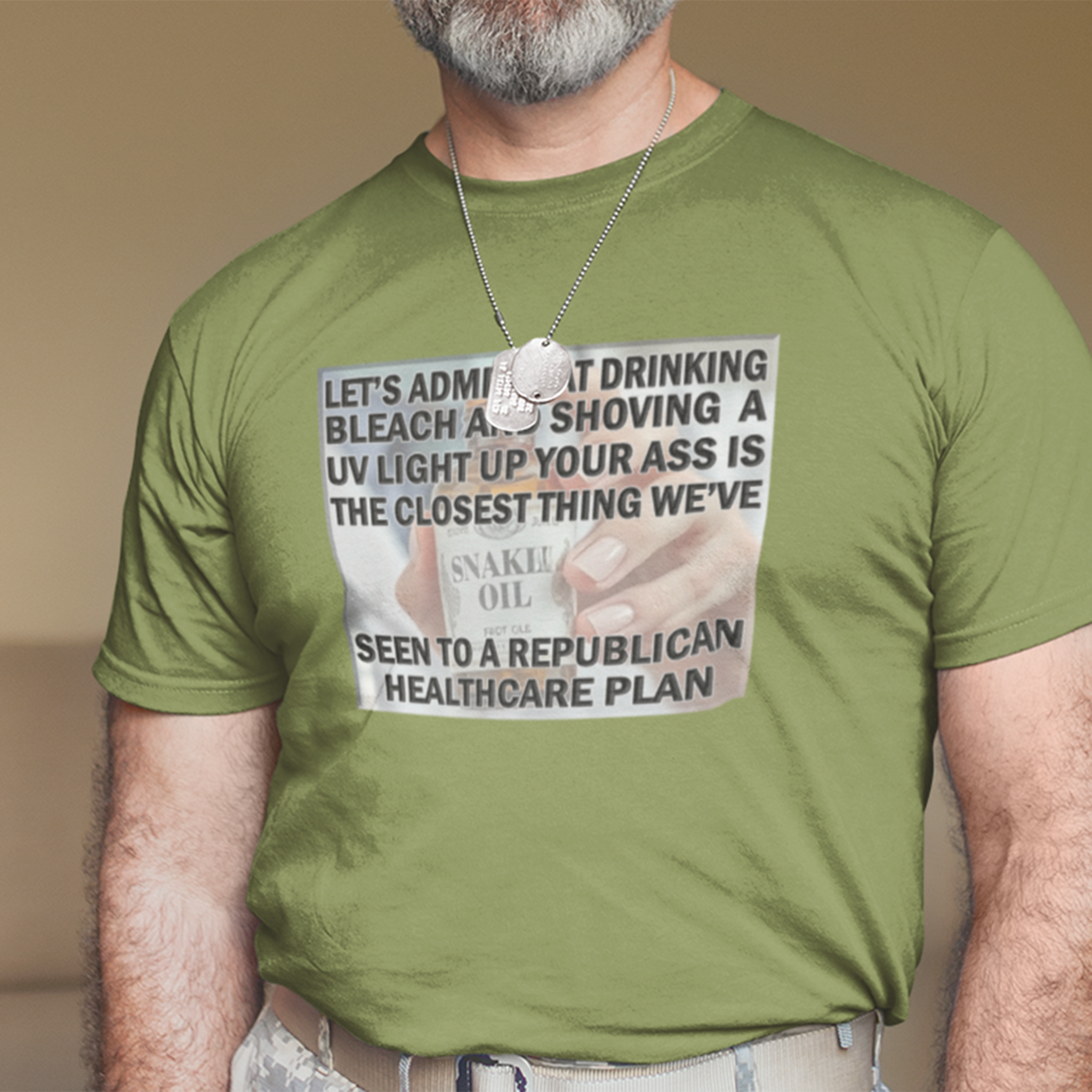 SNAKE OIL T-SHIRT/HEATHER GREEN