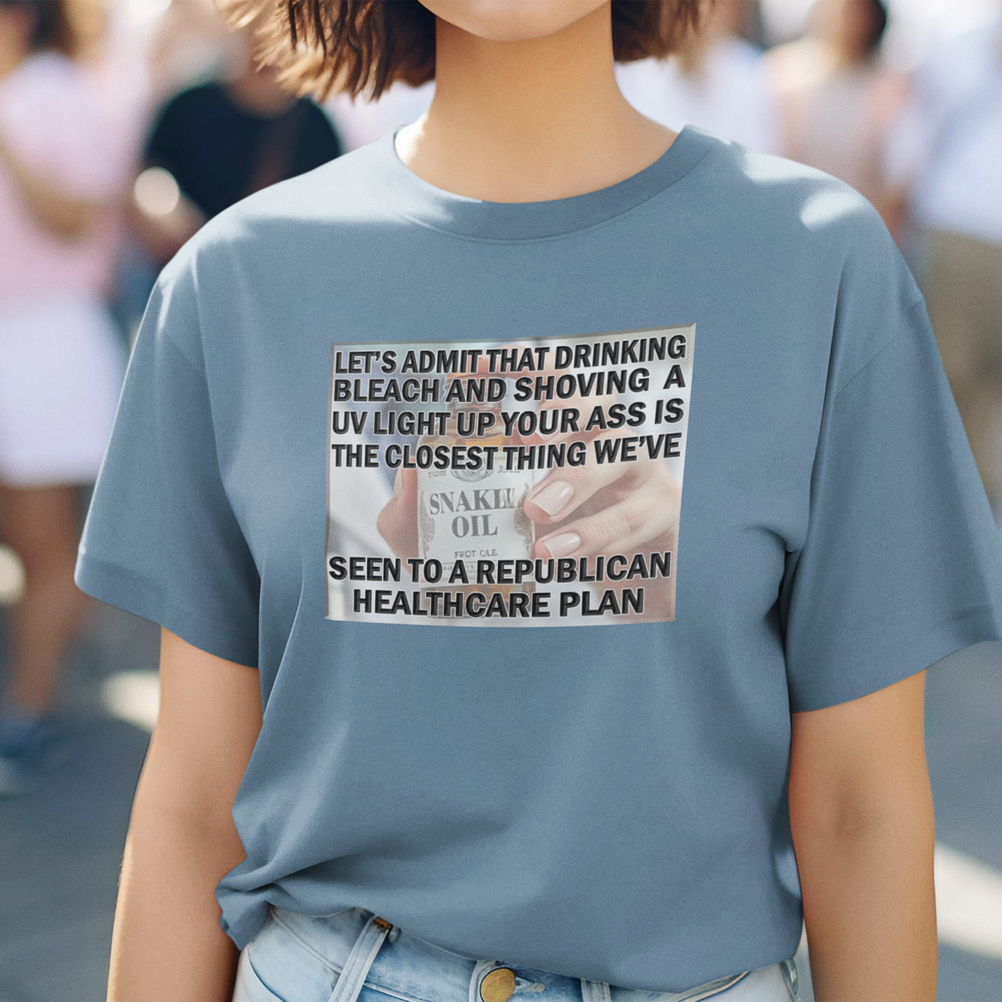 SNAKE OIL T-SHIRT/STEEL BLUE