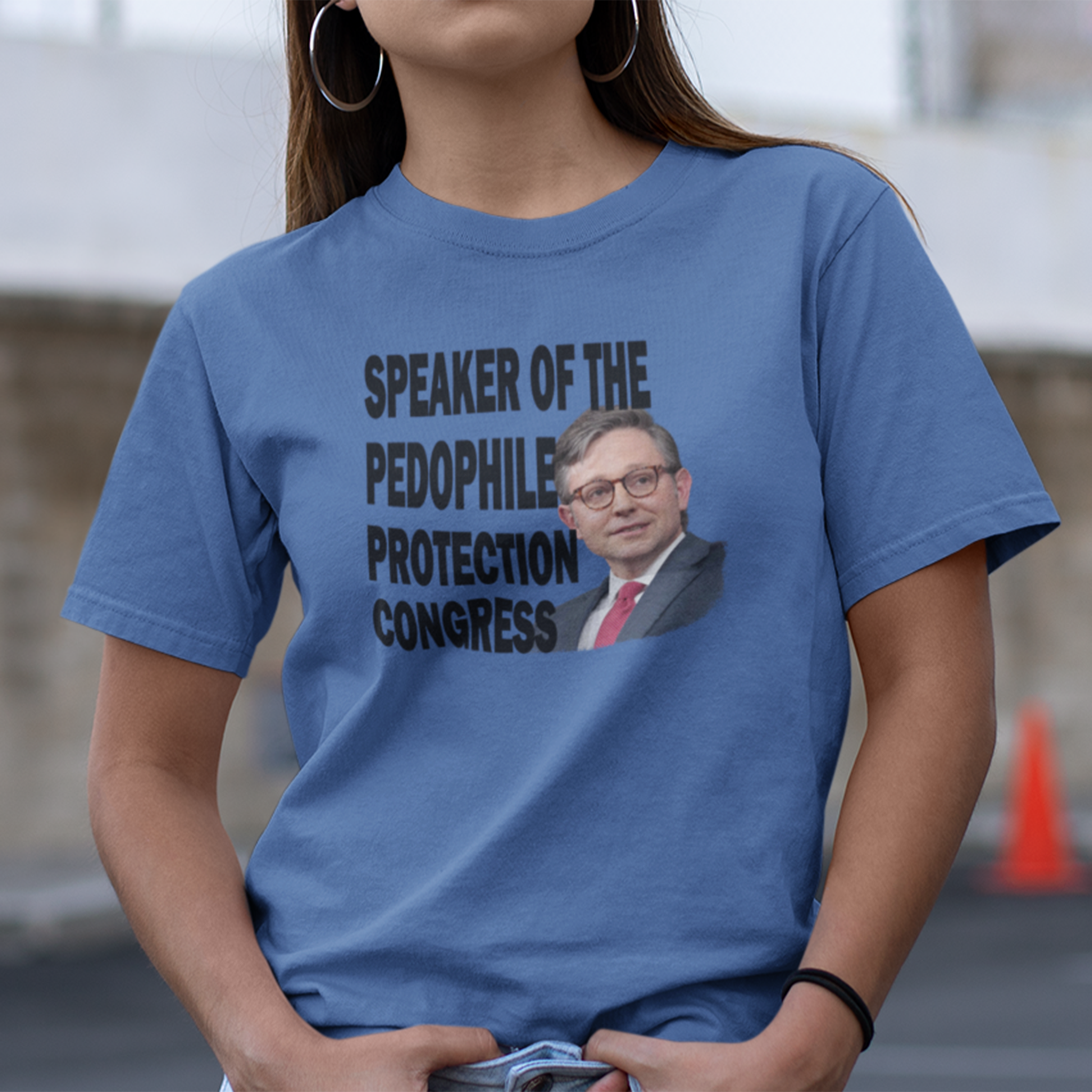 SPEAKER OF THE PEDOPHILE T-SHIRT/TRUE ROYAL