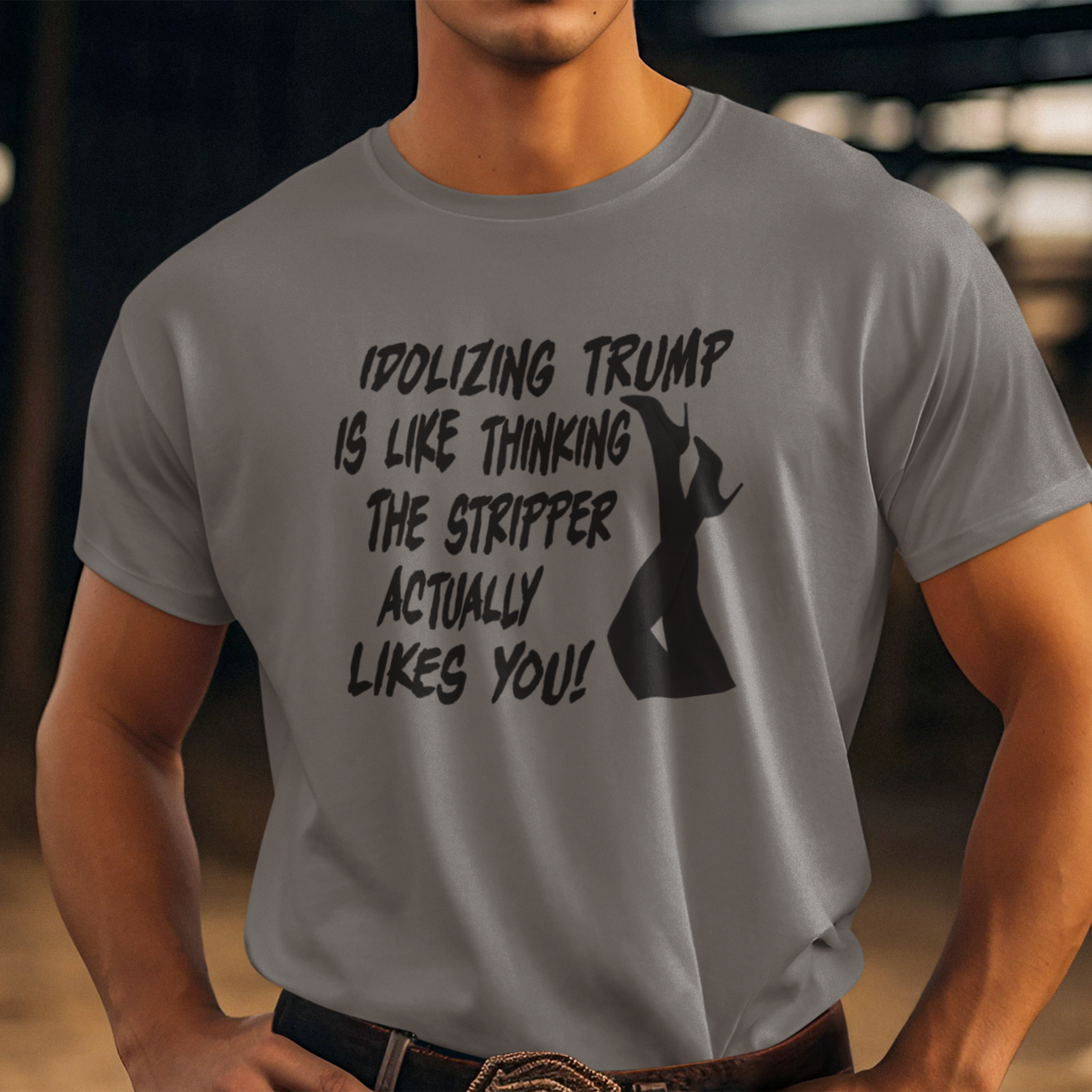 STRIPPER T-SHIRT/DEEP HEATHER 