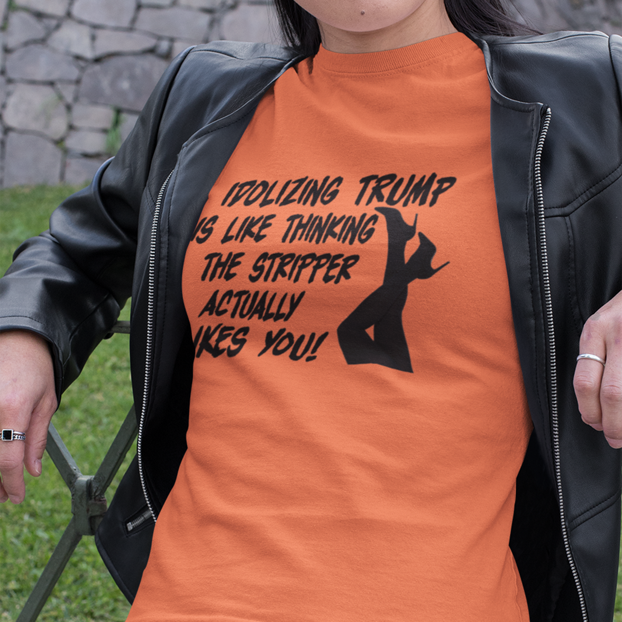 STRIPPER T-SHIRT/ORANGE
