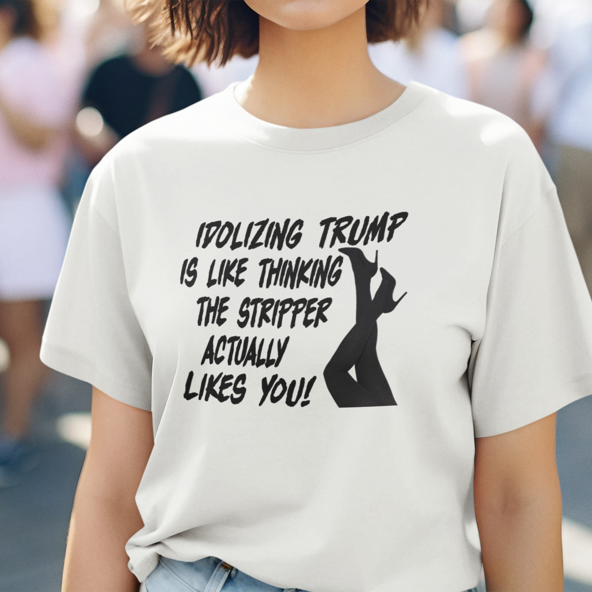 STRIPPER T-SHIRT/WHITE