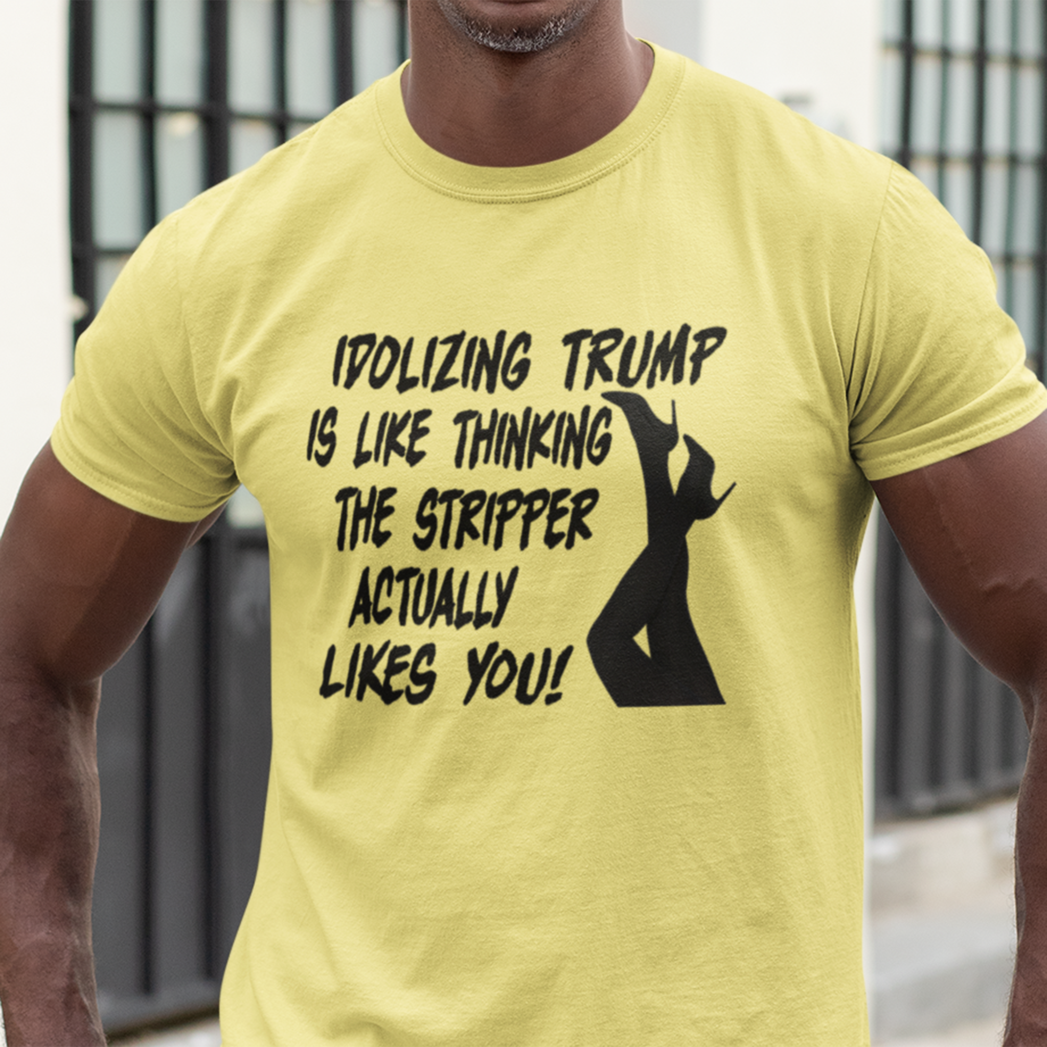 STRIPPER T-SHIRT/YELLOW