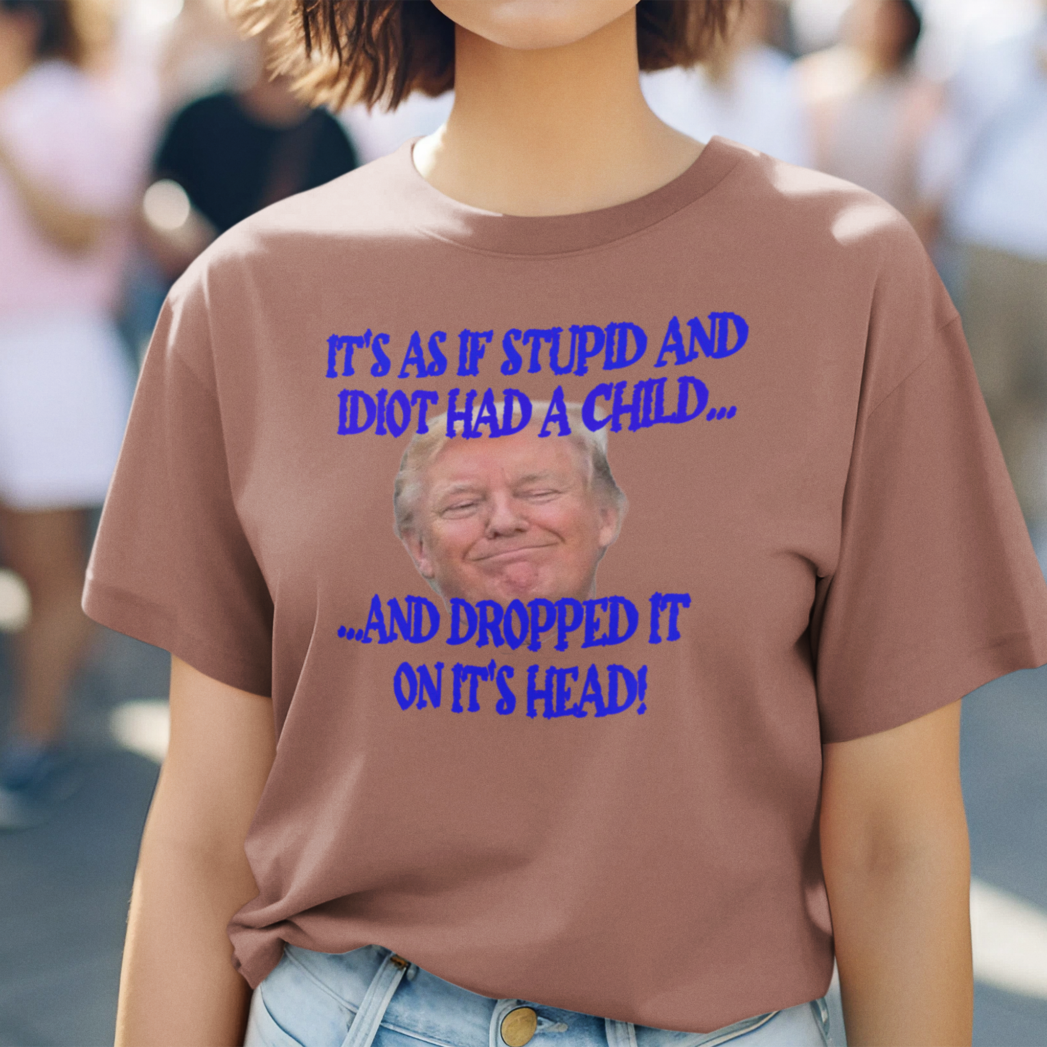 STUPID JR T-SHIRT/HEATHER CLAY