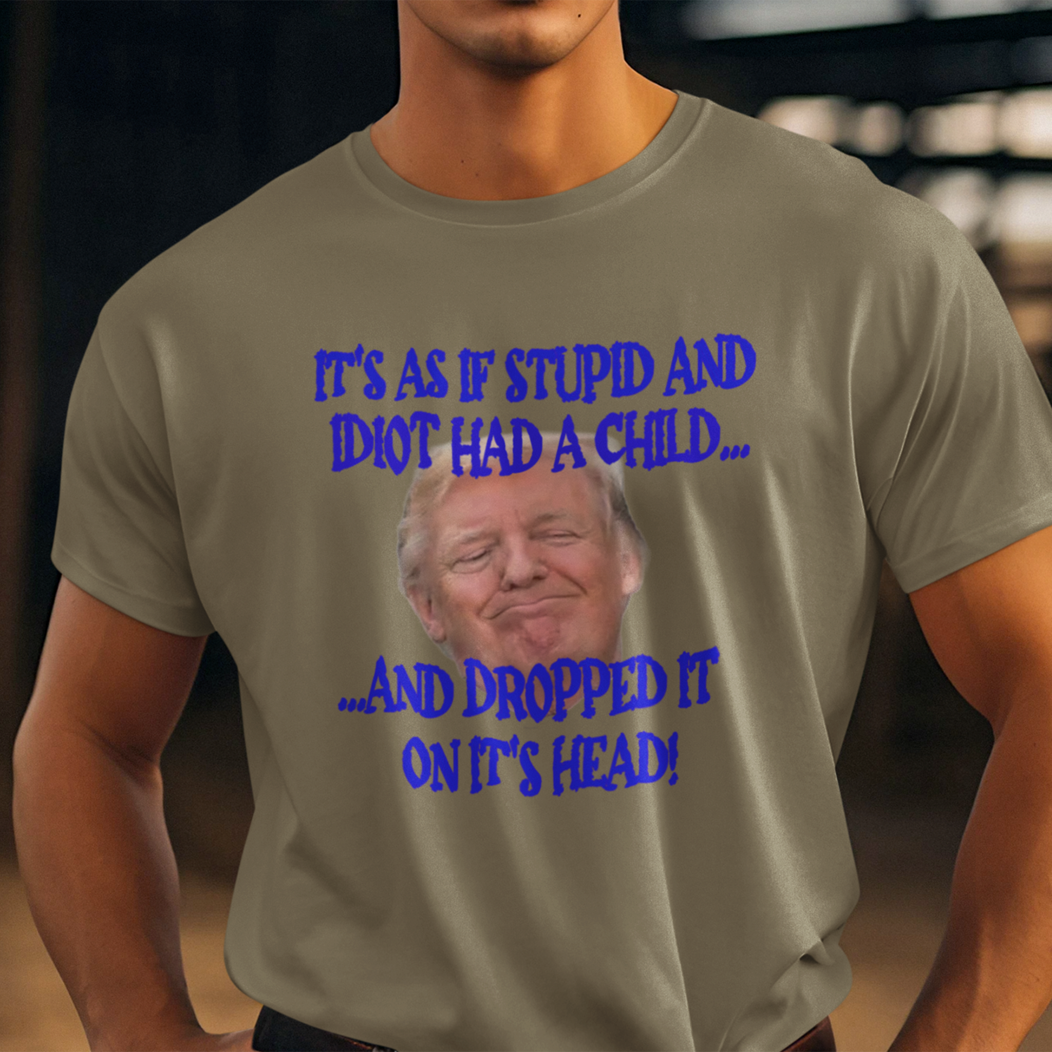 STUPID JR T-SHIRT/HEATHER OLIVE