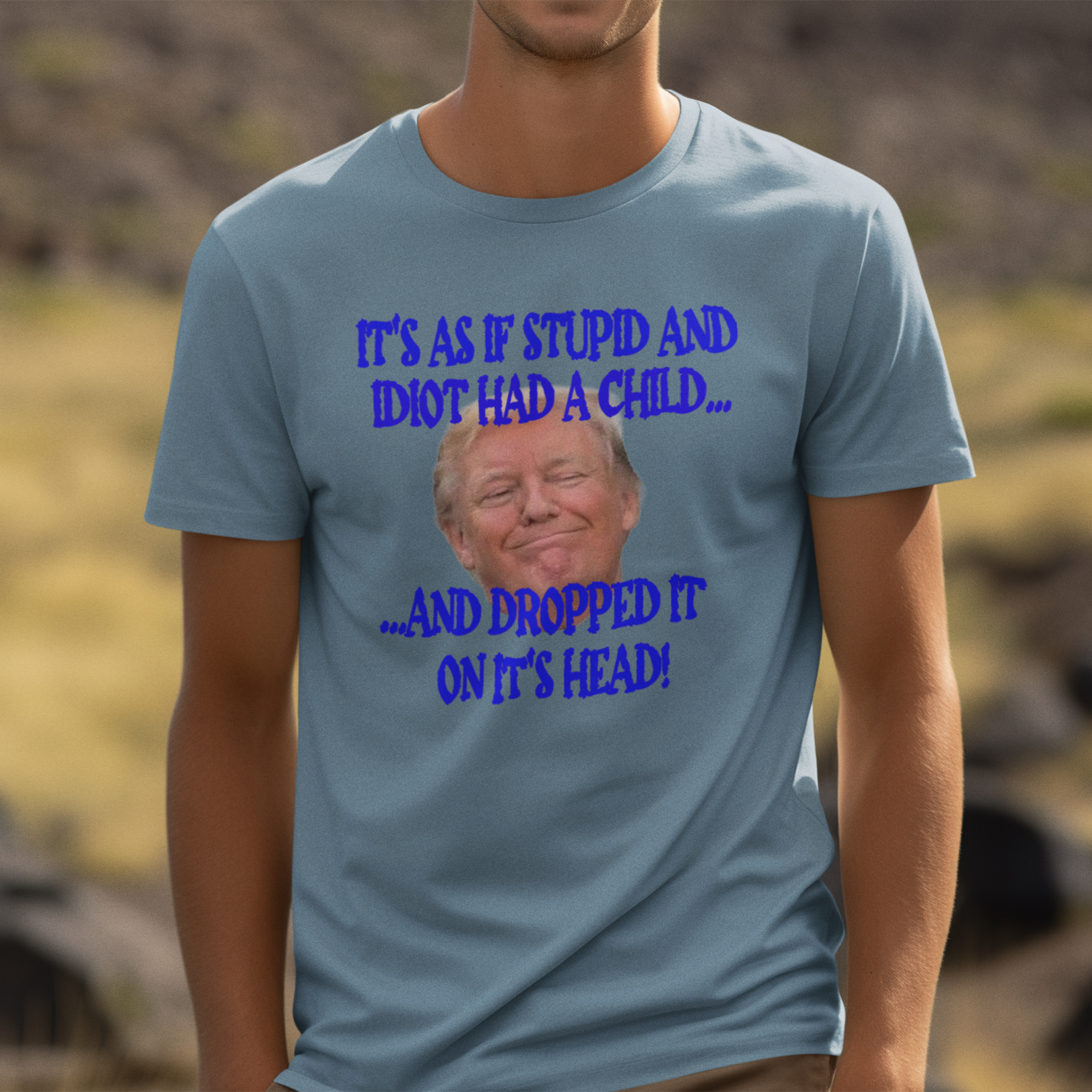 STUPID JR T-SHIRT/STEEL BLUE