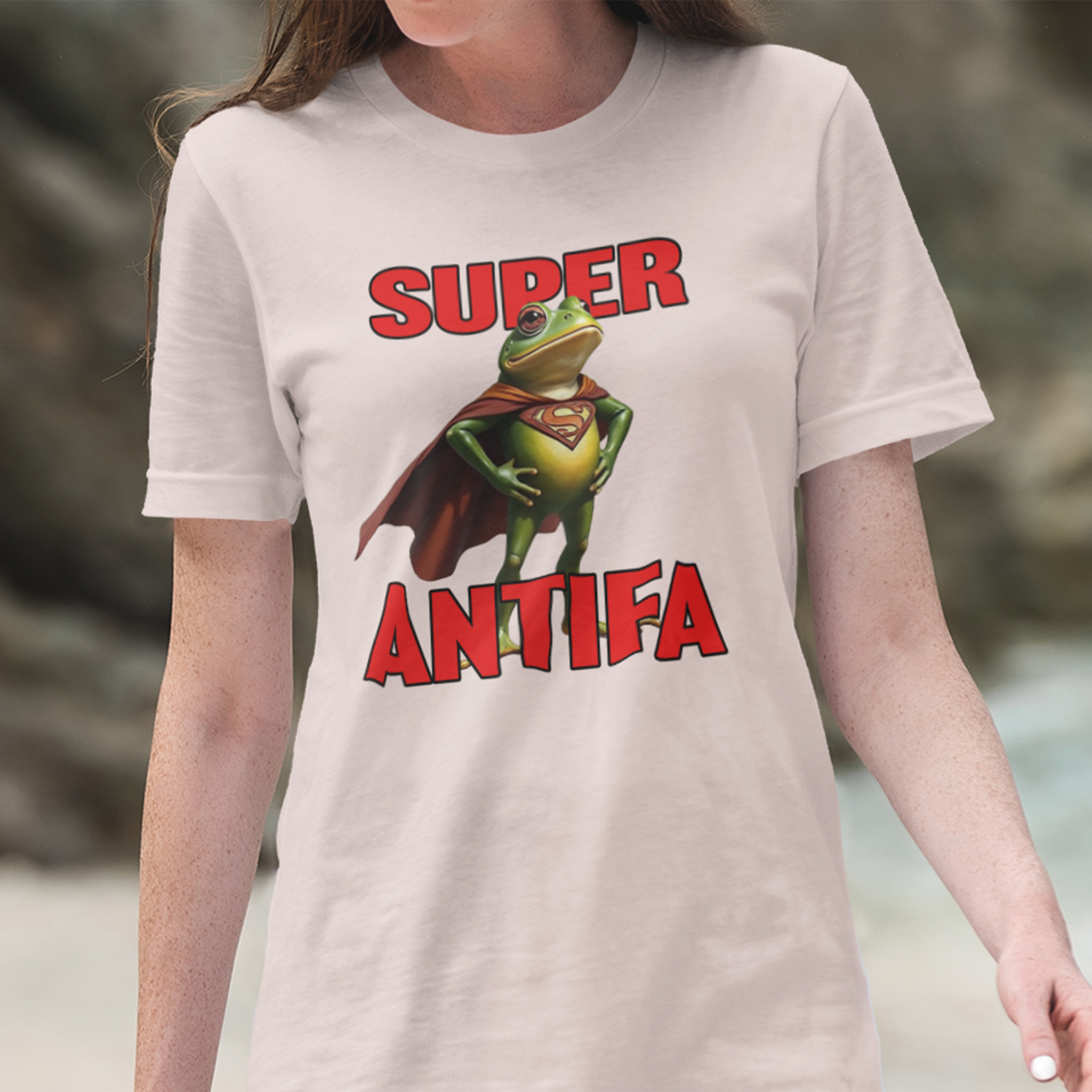SUPER ANTIFA T-SHIRT/SOFT PINK