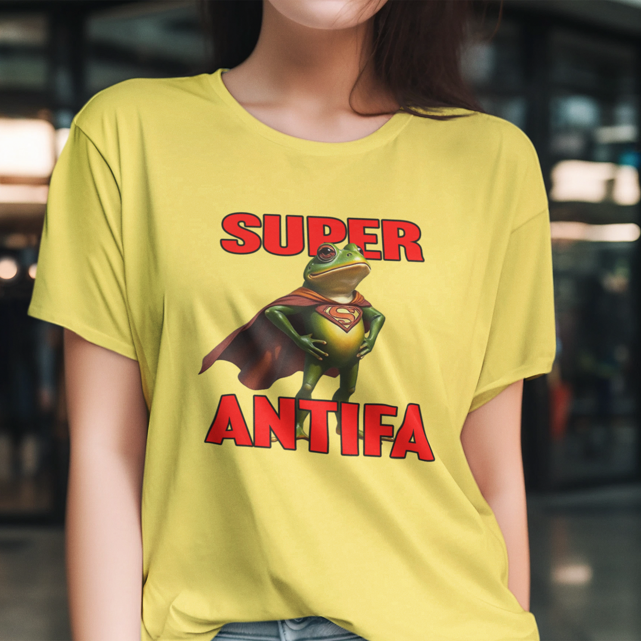 SUPER ANTIFA T-SHIRT/YELLOW