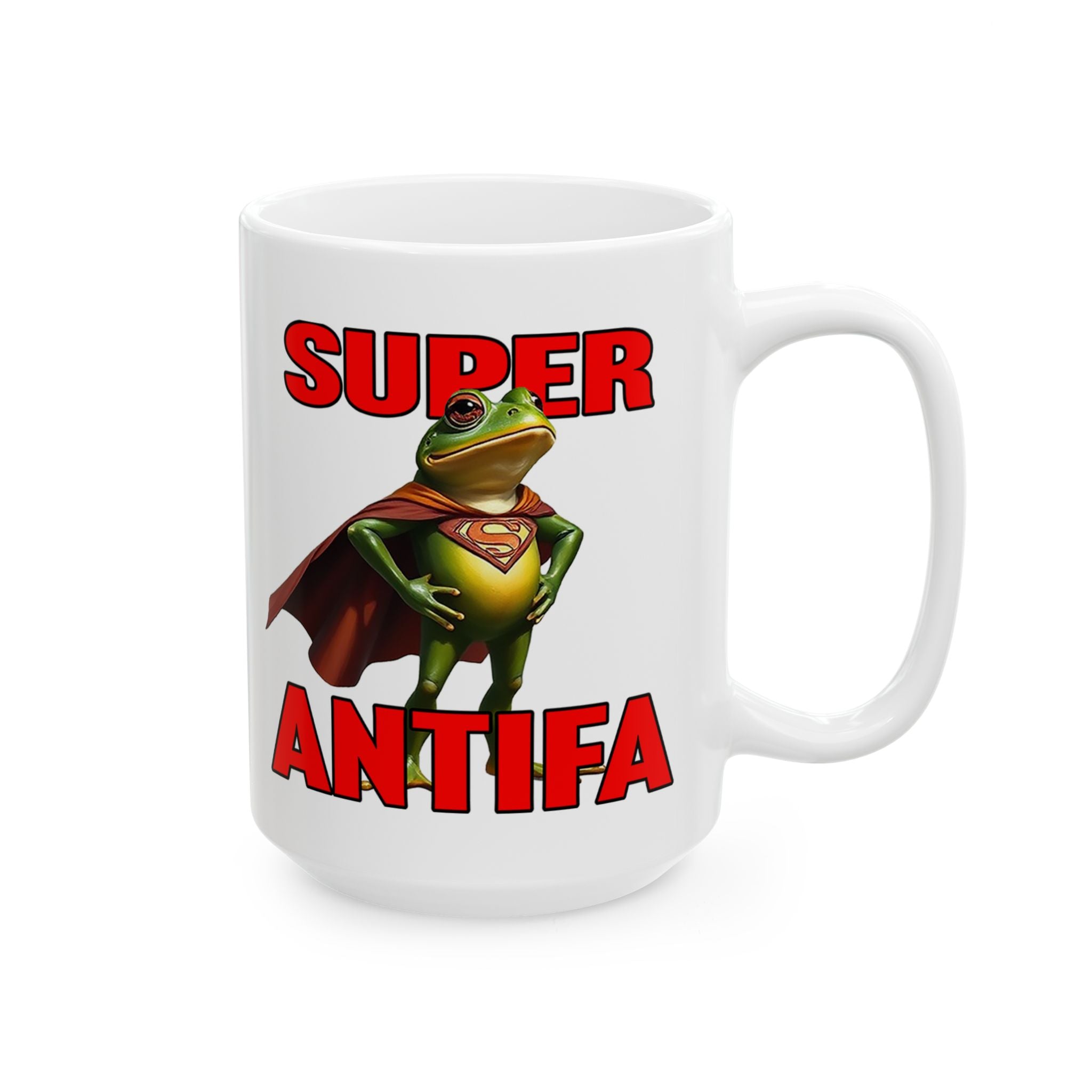 SUPER ANTIFA CERAMIC MUG/WHITE