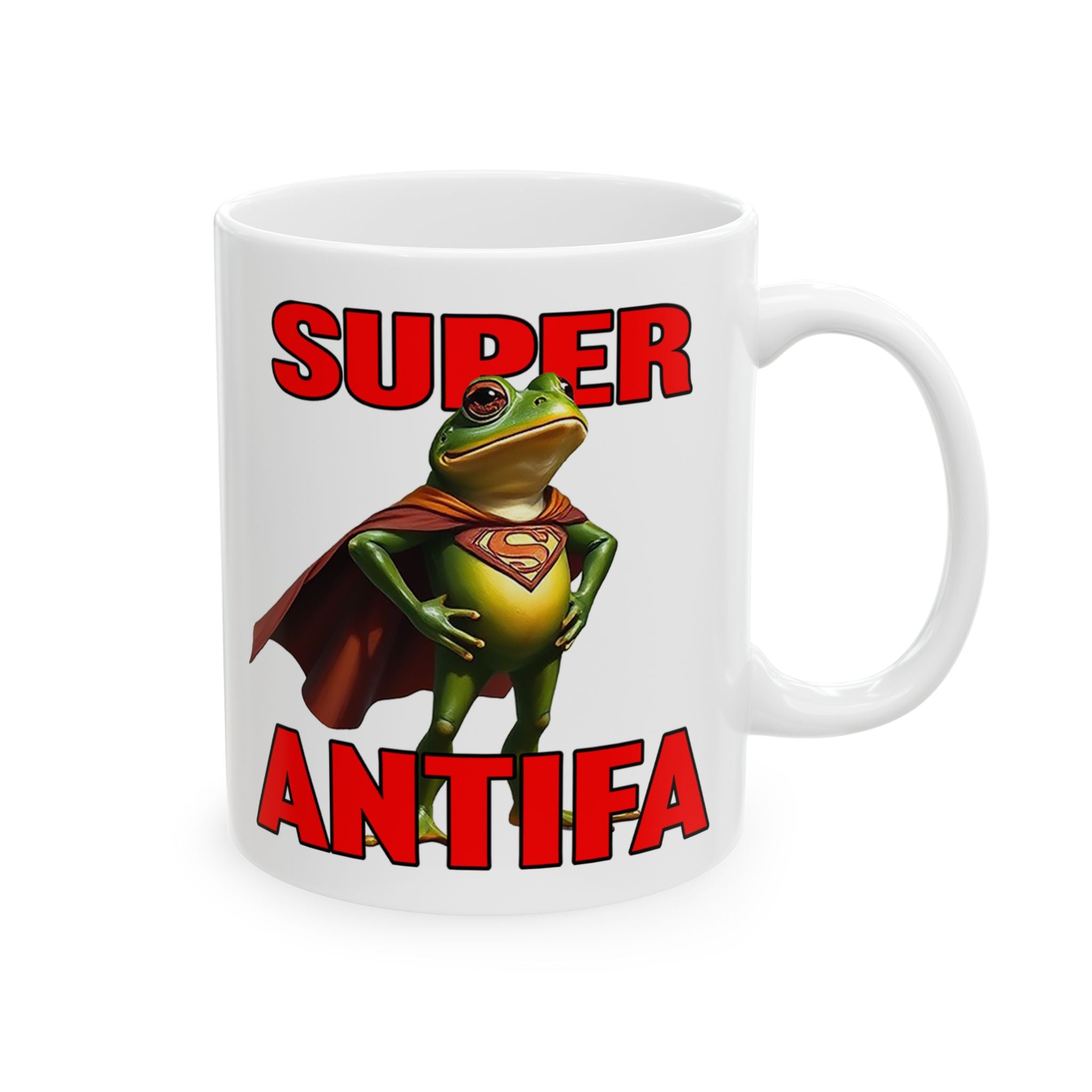 SUPER ANTIFA CERAMIC MUG/WHITE