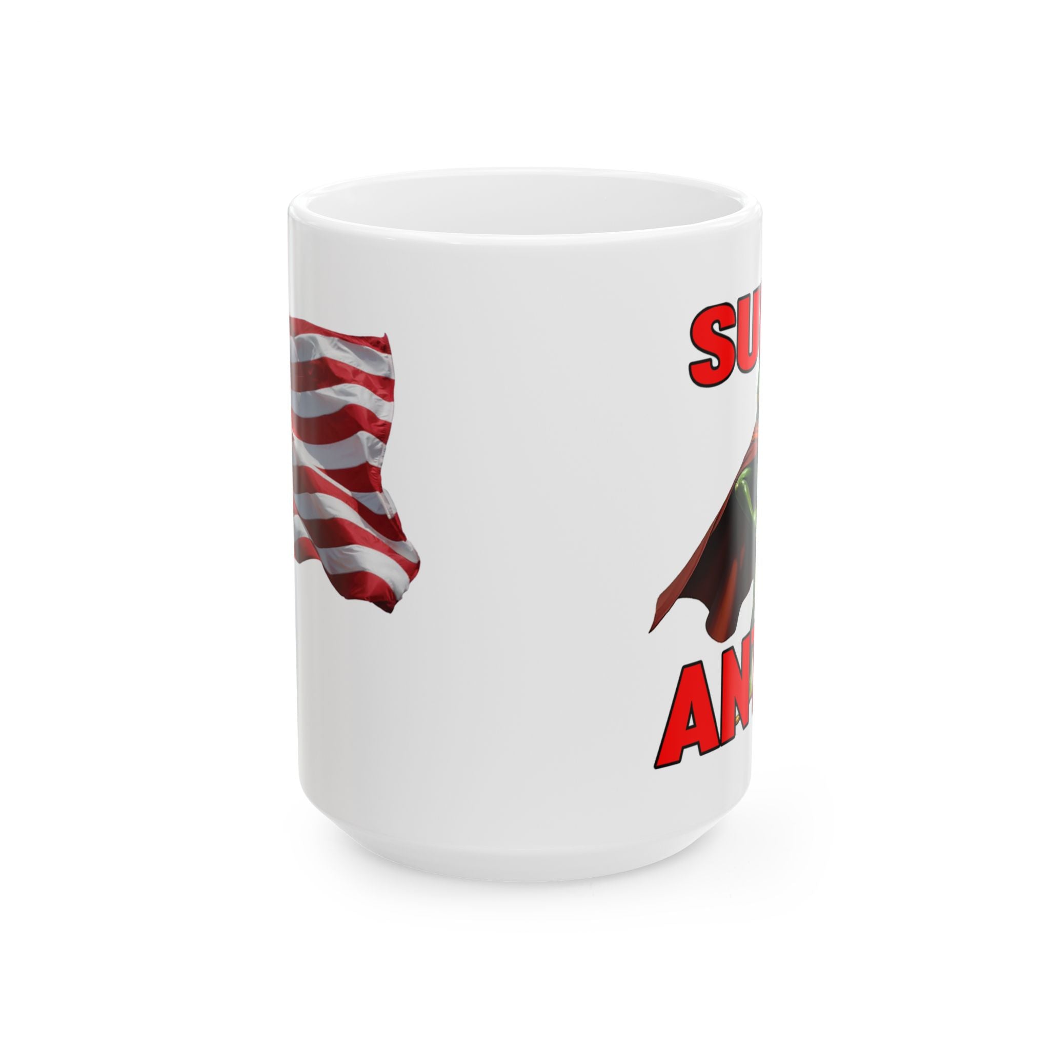 SUPER ANTIFA CERAMIC MUG/WHITE