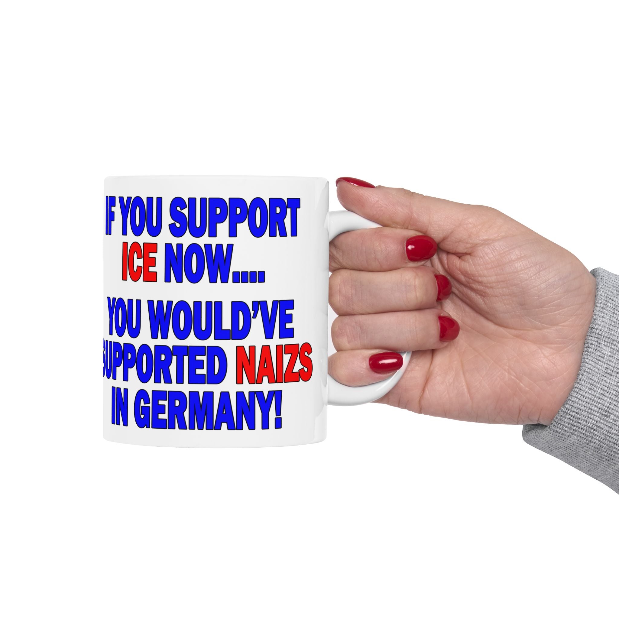 SUPPORT ICE CERAMIC MUG/WHITE