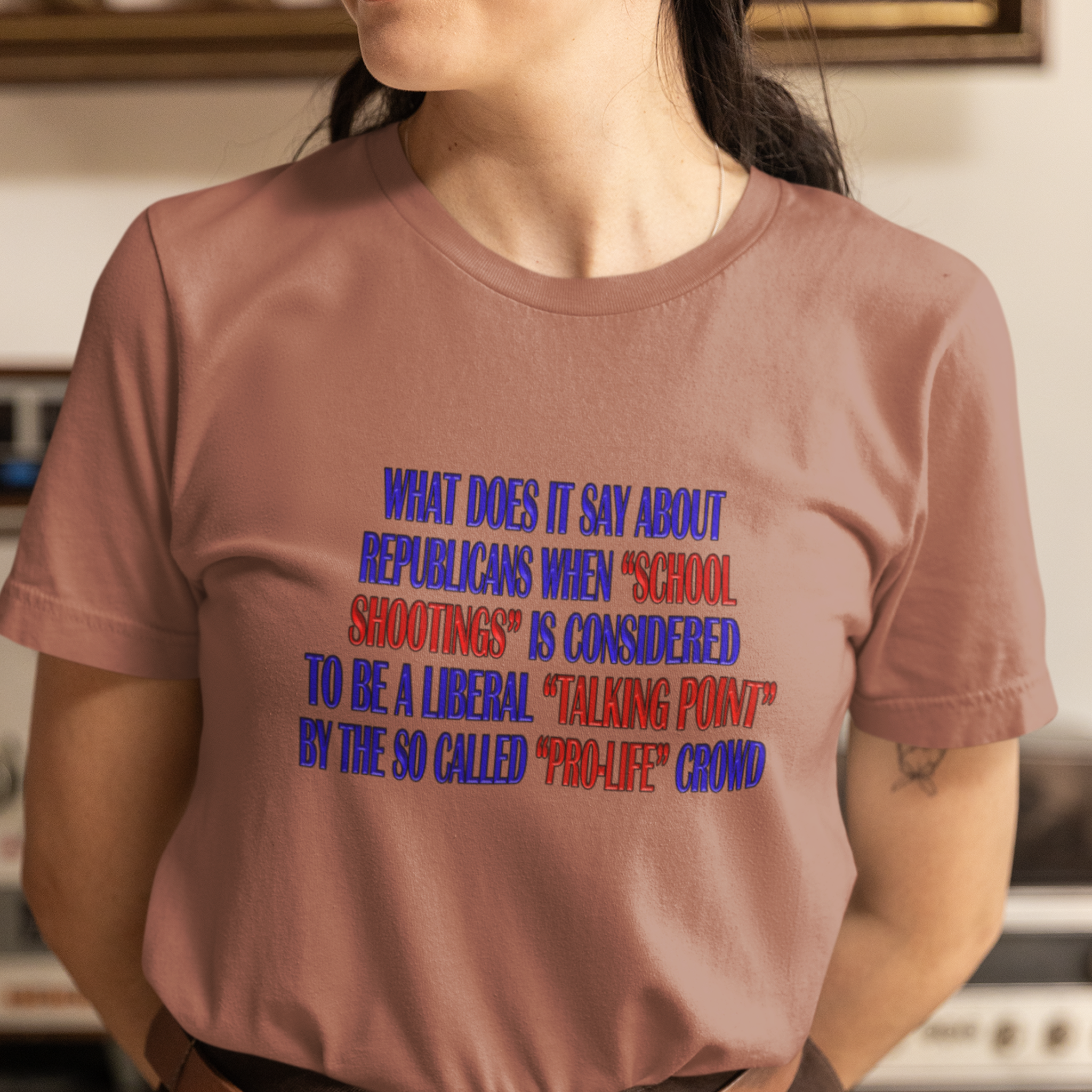 TALKING POINT T-SHIRT/HEATHER CLAY