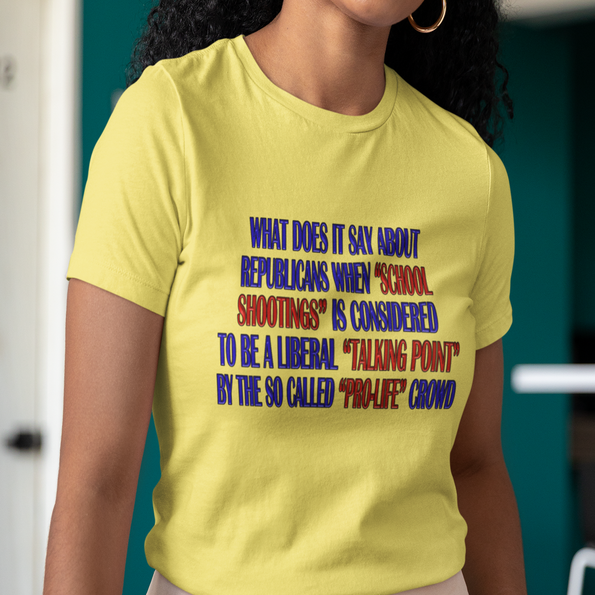 TALKING POINT T-SHIRT/YELLOW