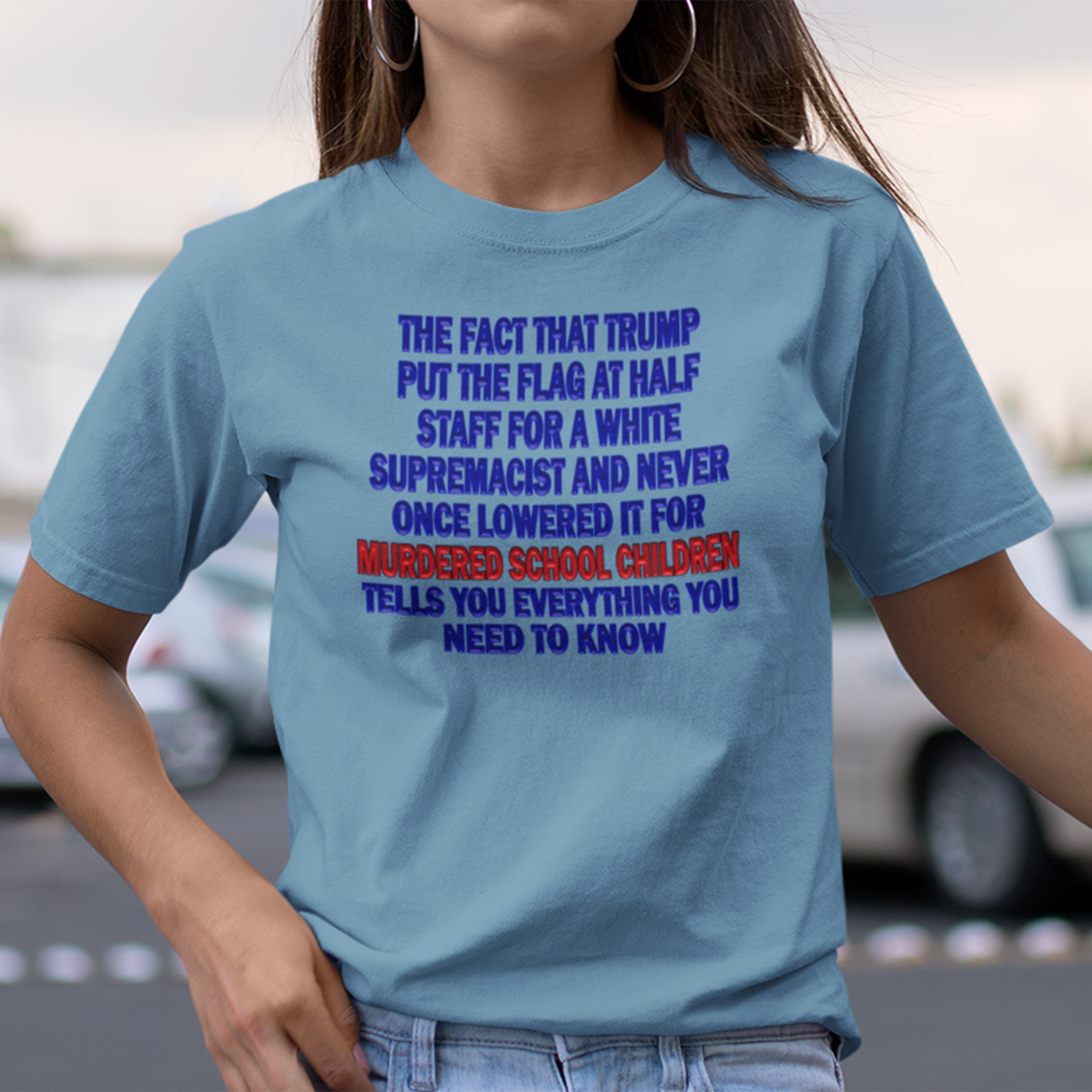 THE FACT T-SHIRT/STEEL BLUE