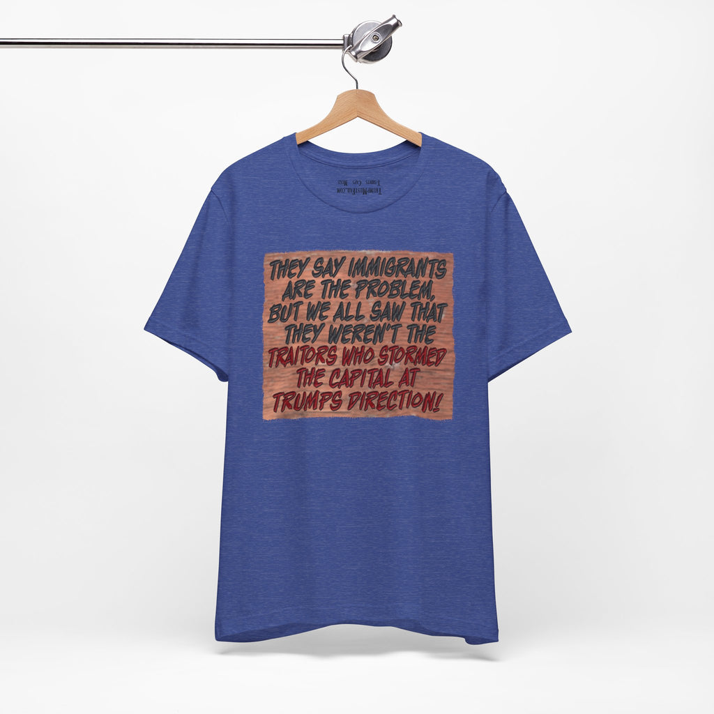 TRUMPS DIRECTION T-SHIRT/HEATHER TRUE ROYAL