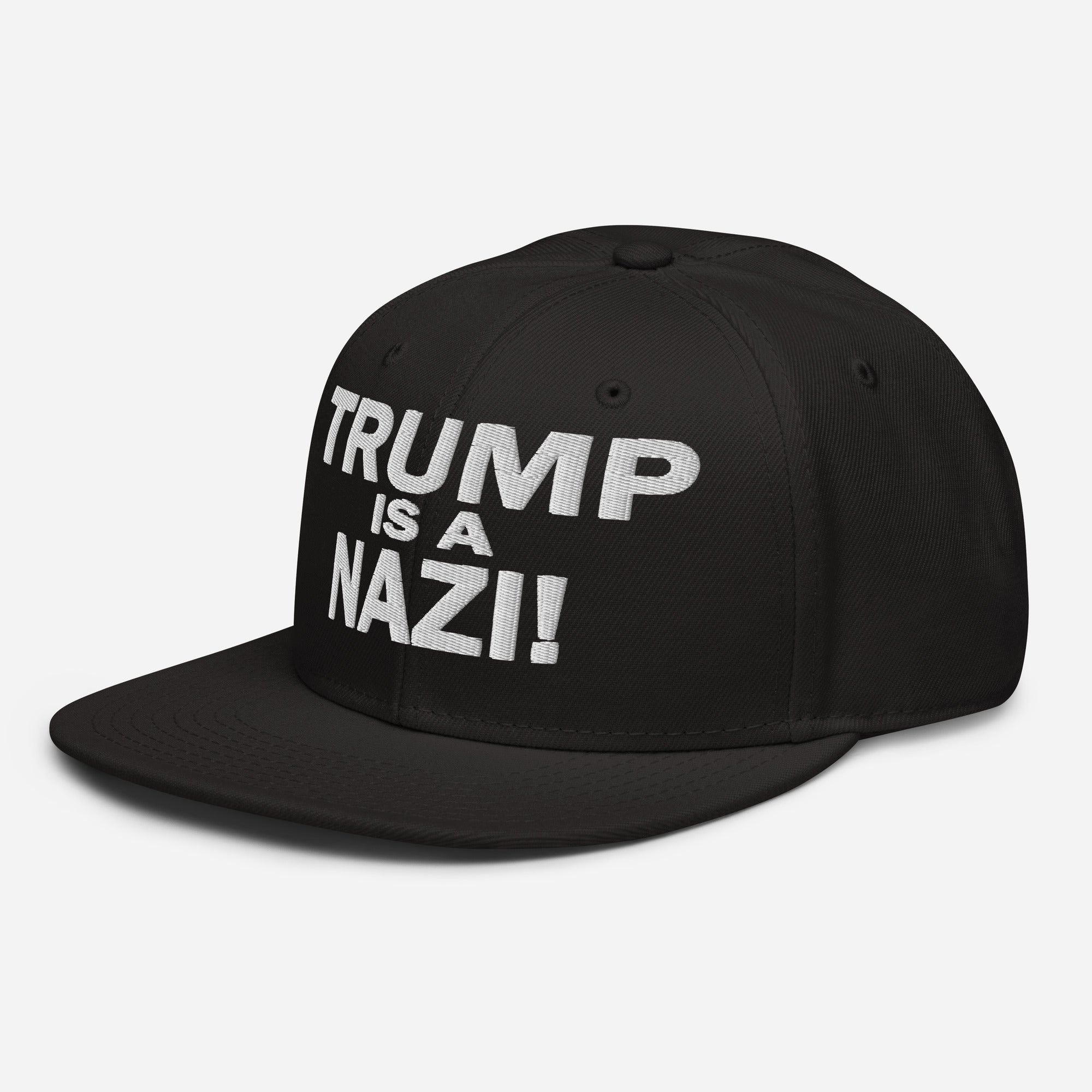TRUMP IS A NAZI SNAPBACK CAP/Black