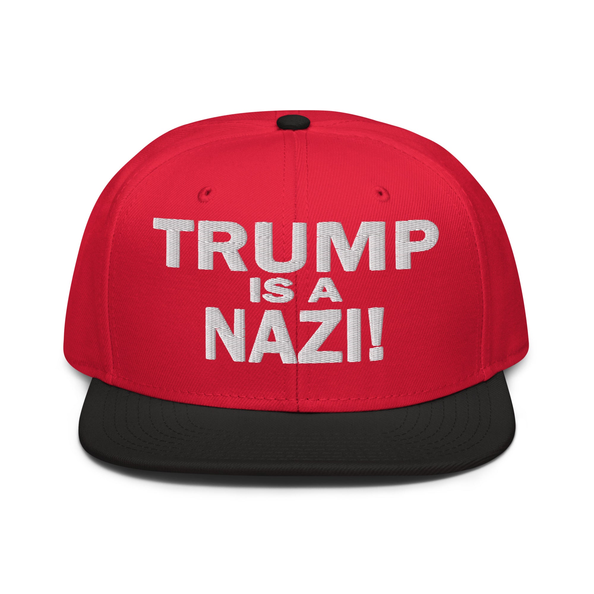 TRUMP IS A NAZI SNAPBACK CAP/Black/Red/Red