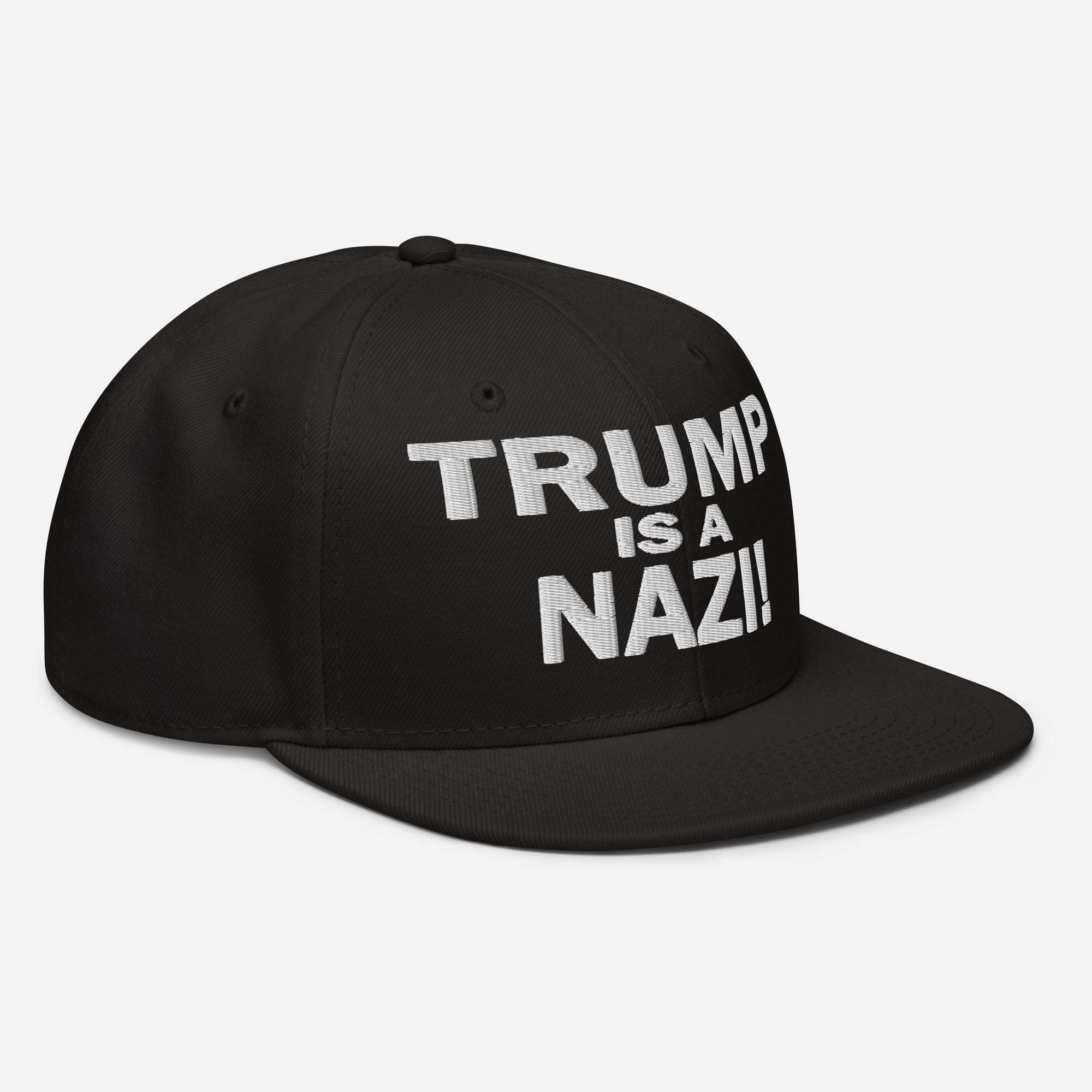 TRUMP IS A NAZI SNAPBACK CAP/Black