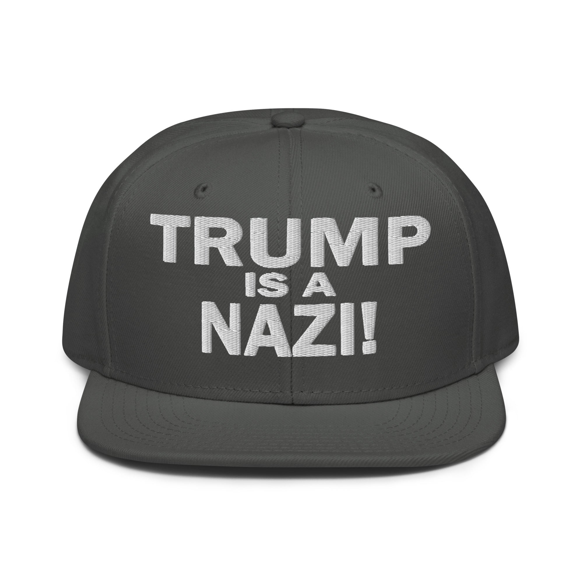 TRUMP IS A NAZI SNAPBACK CAP/Charcoal gray