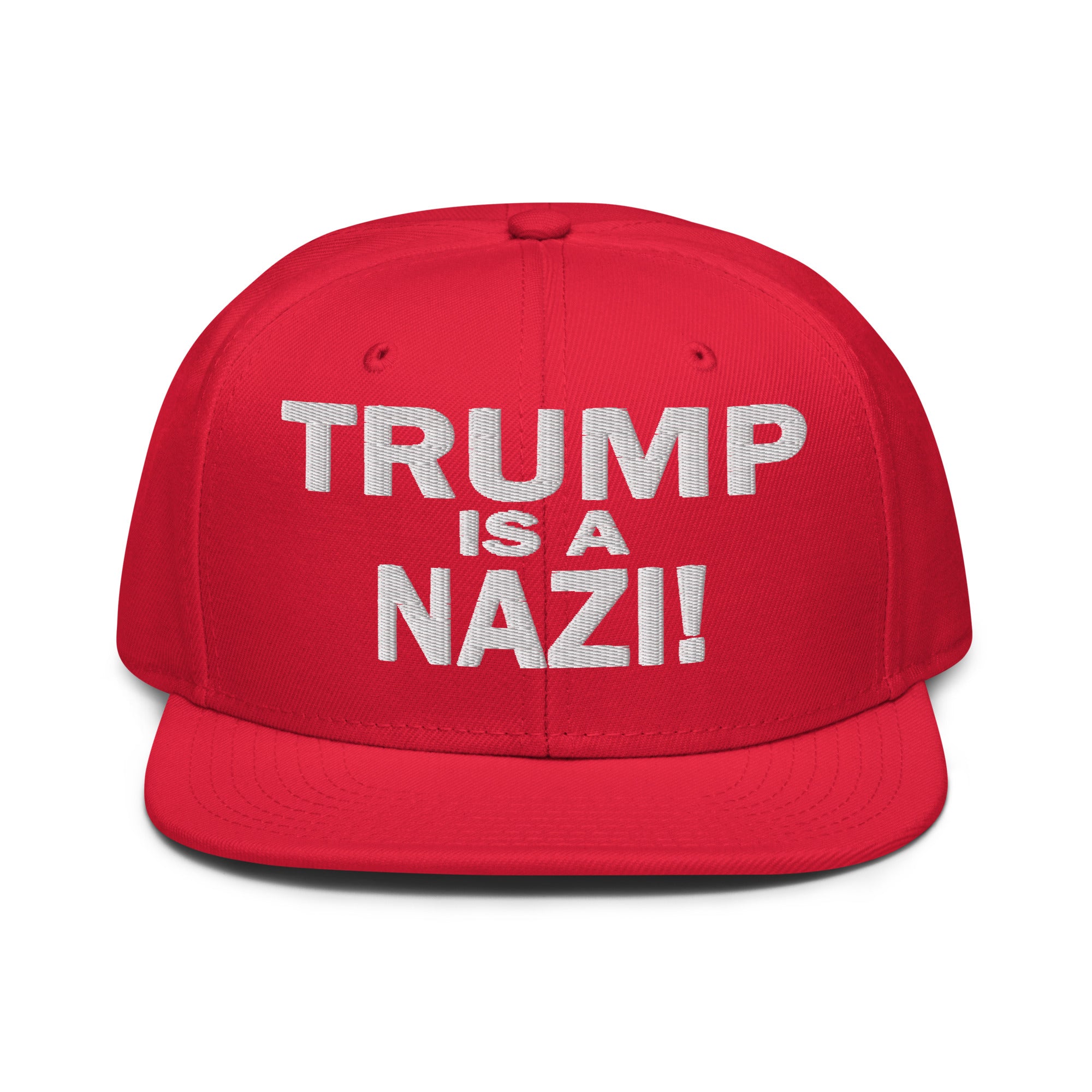 TRUMP IS A NAZI SNAPBACK CAP/Red