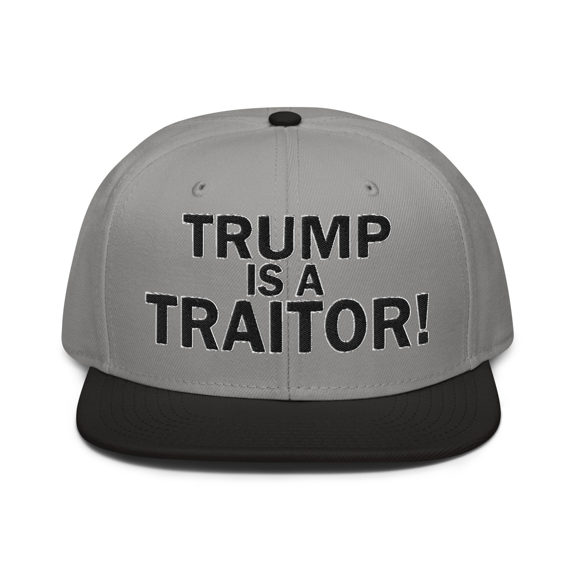 TRUMP IS A TRAITOR SNAPBACK CAP/Black/Gray/Gray