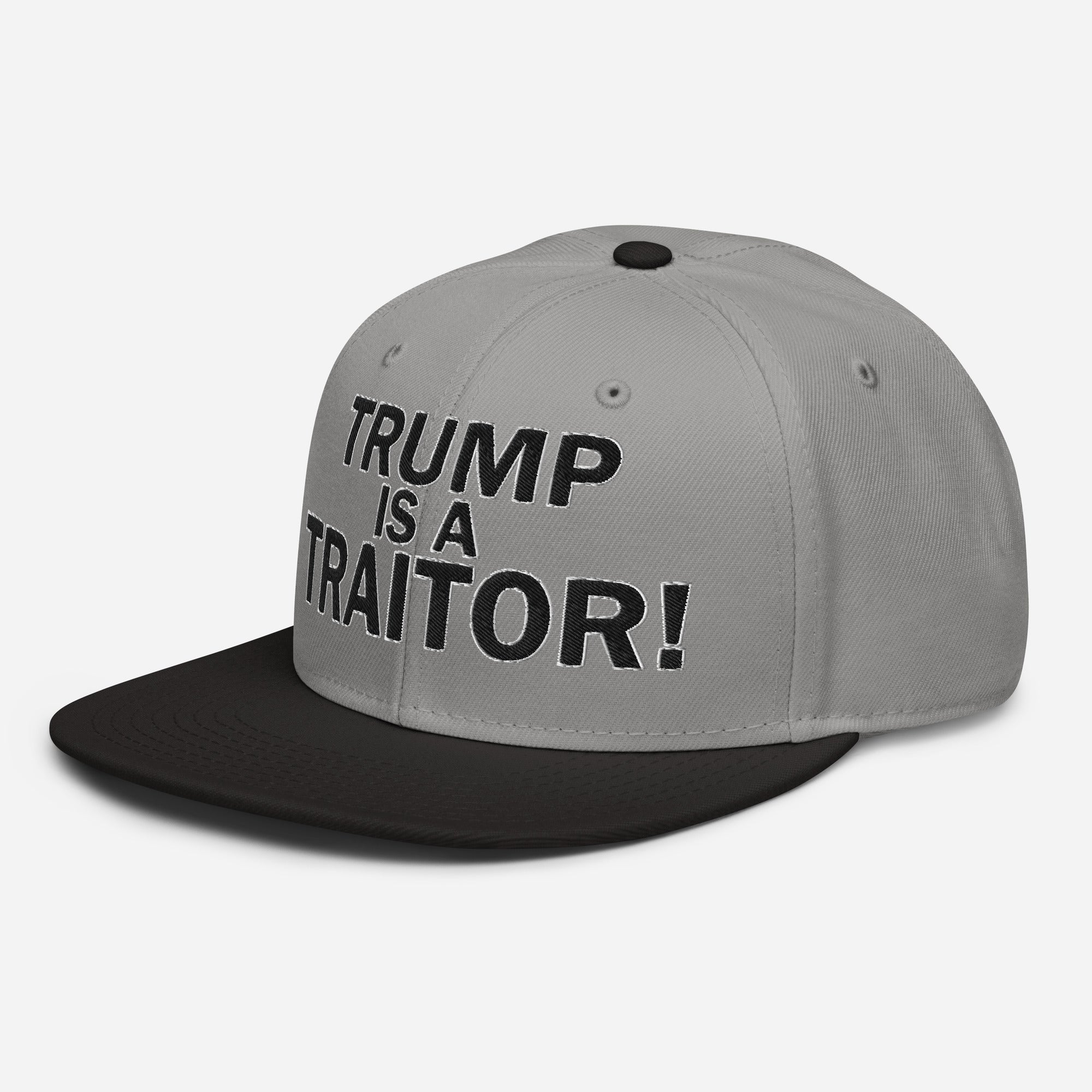 TRUMP IS A TRAITOR SNAPBACK CAP/Black/Gray/Gray