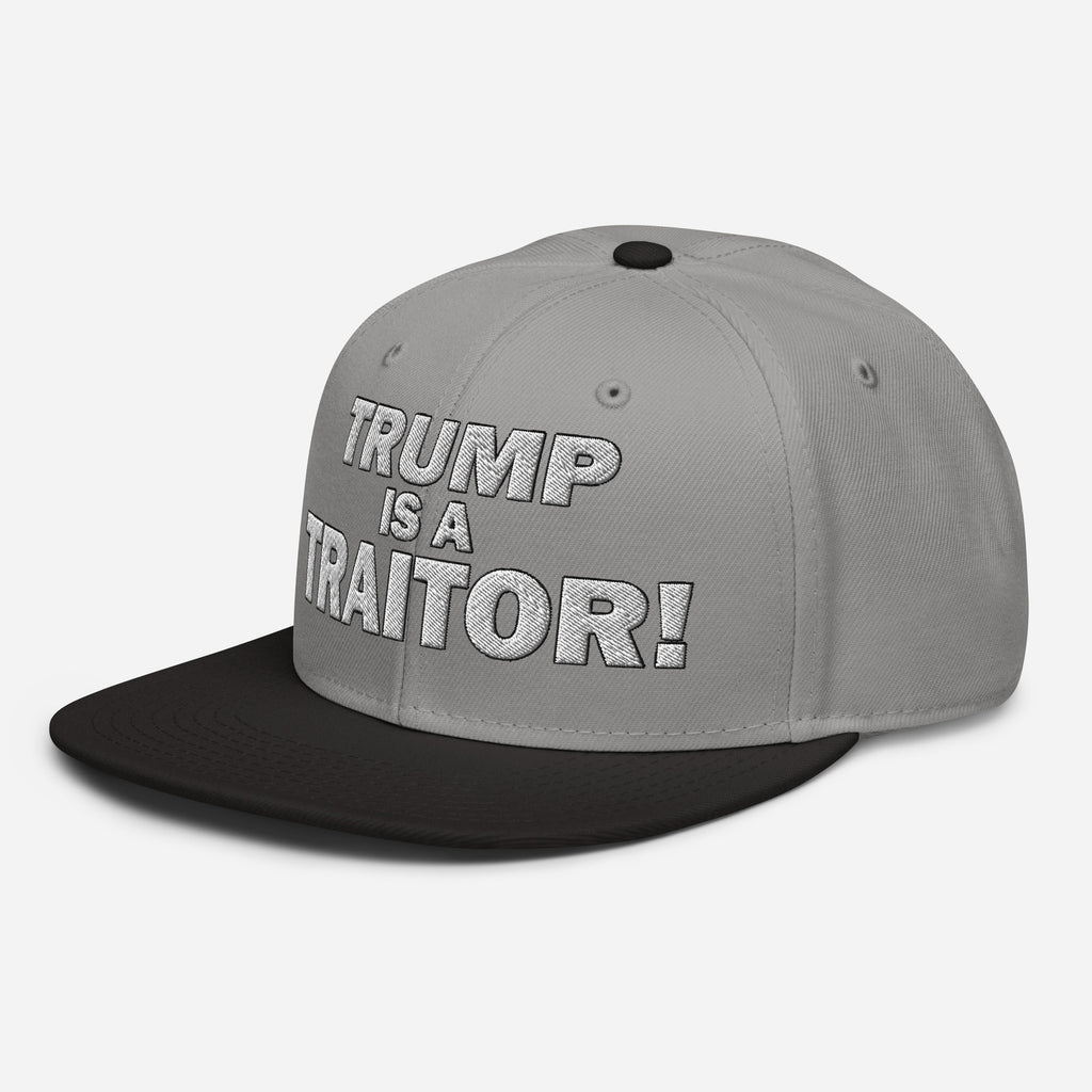 TRUMP IS A TRAITOR SNAPBACK CAP/Black/Gray/Gray